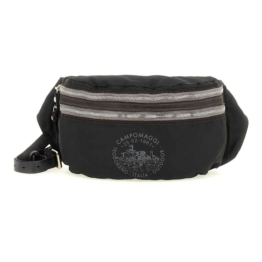 pollino waist bag nylon+print BLACK +D. GREY