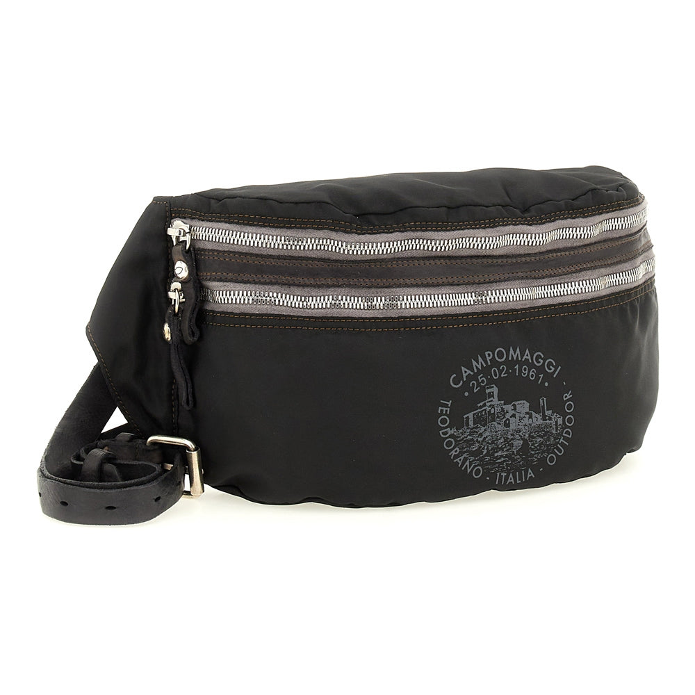 pollino waist bag nylon+print BLACK +D. GREY