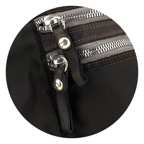pollino waist bag nylon+print BLACK +D. GREY