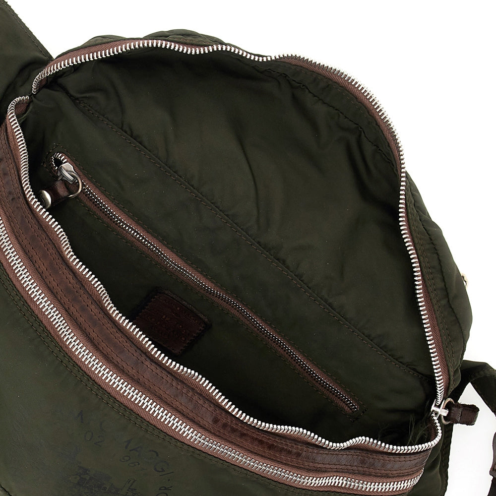 pollino waist bag nylon+print MILITARY+BROWN