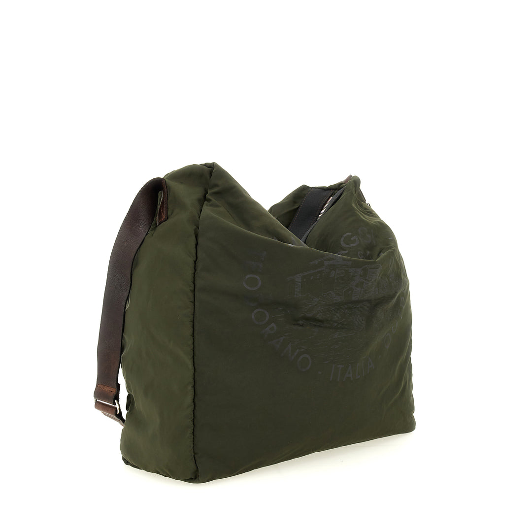 marmora weekend bag nylon+cow+print MILITARY+BROWN