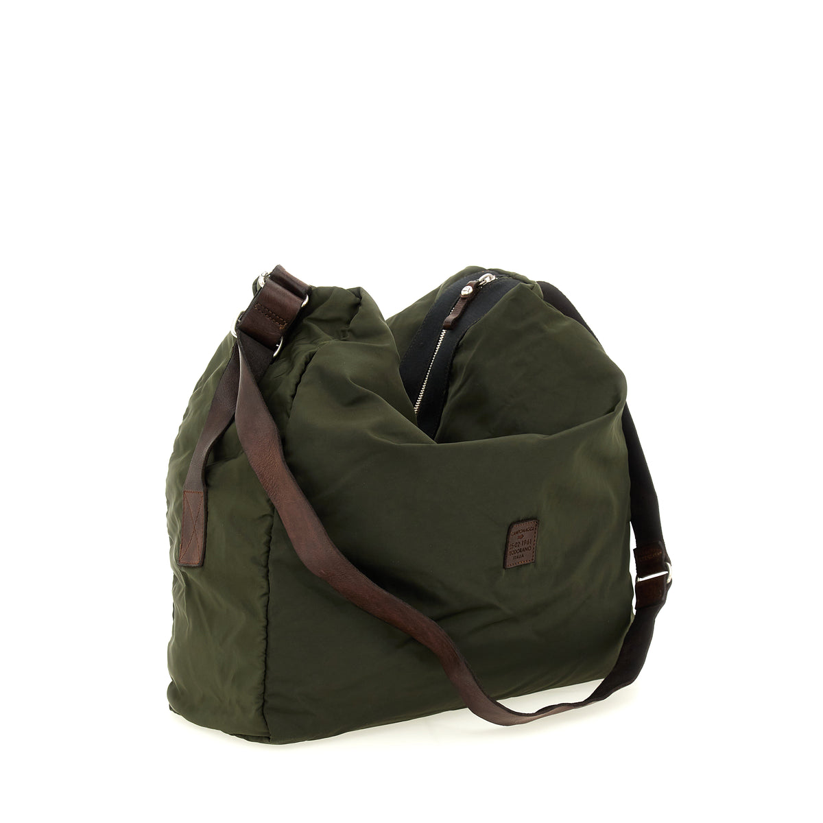 marmora weekend bag nylon+cow+print MILITARY+BROWN