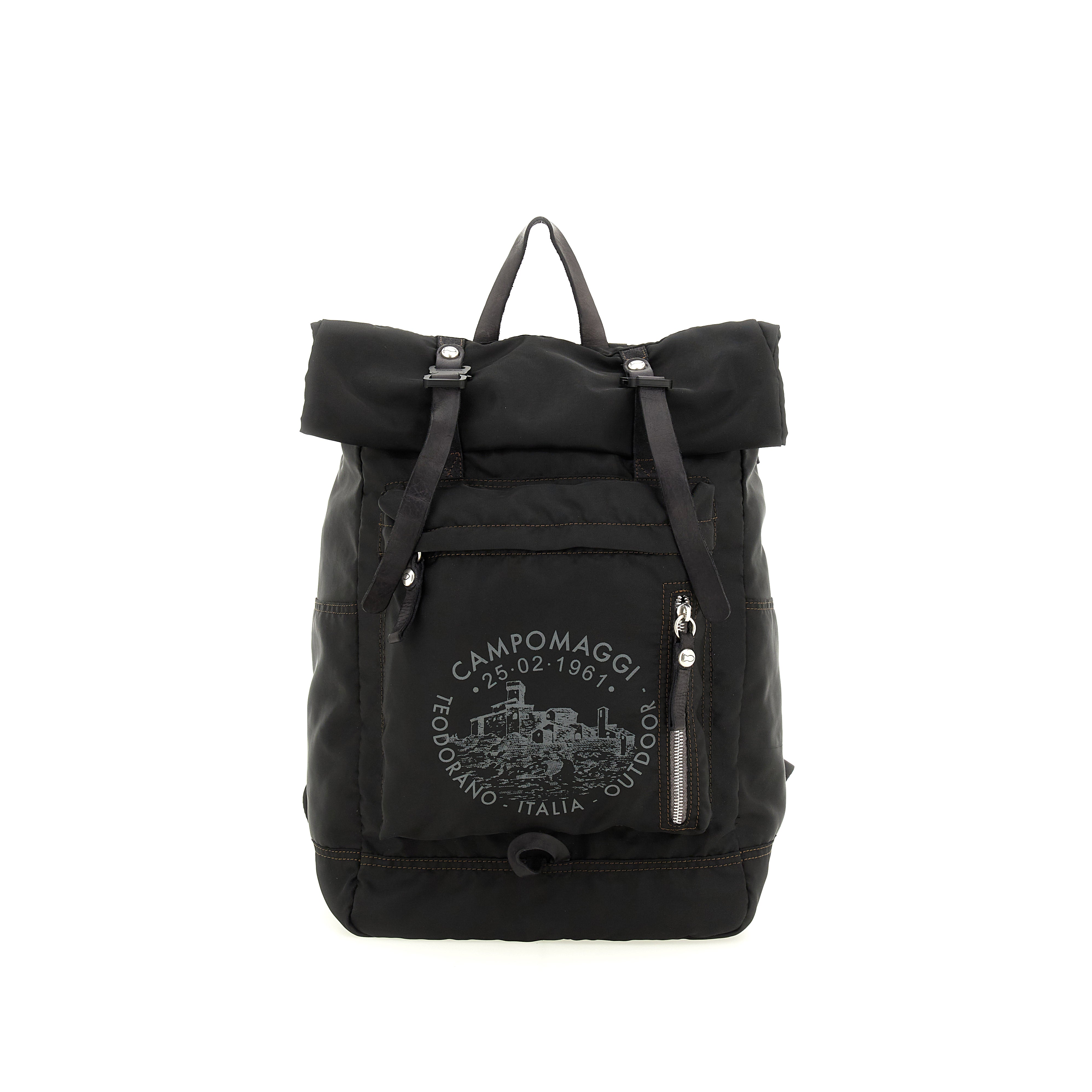 bianco backpack nylon+cow+print BLACK