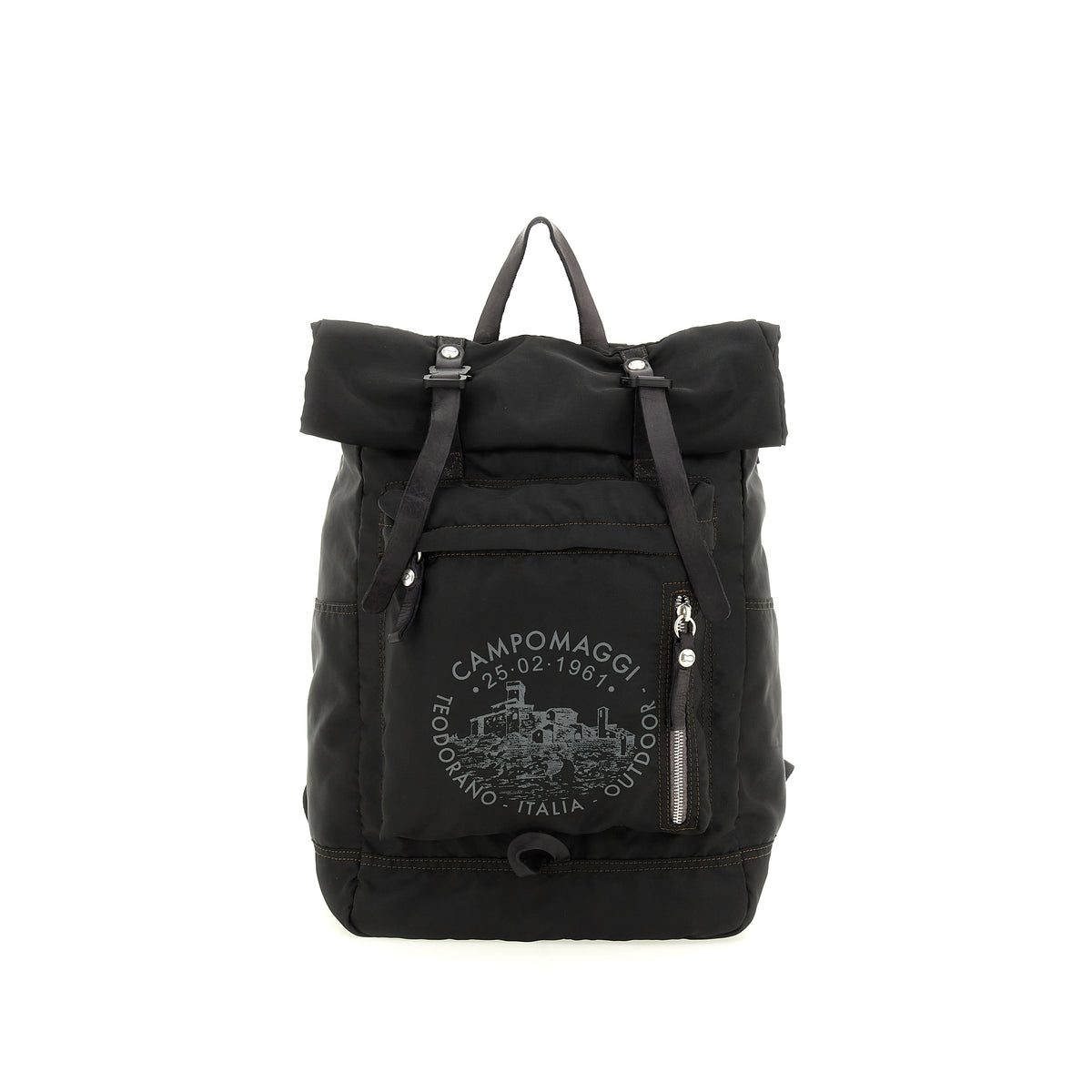 bianco backpack nylon+cow+print BLACK