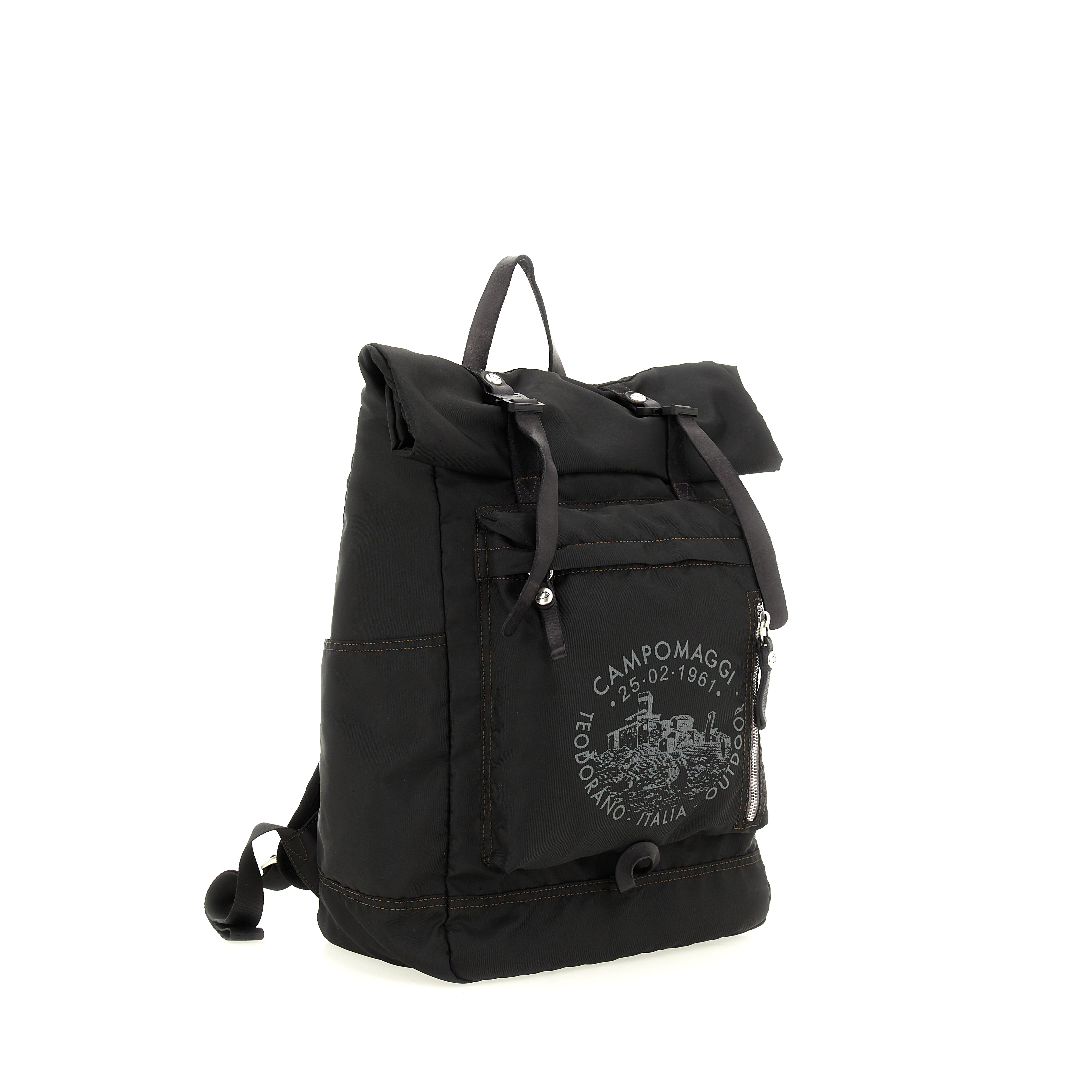 bianco backpack nylon+cow+print BLACK