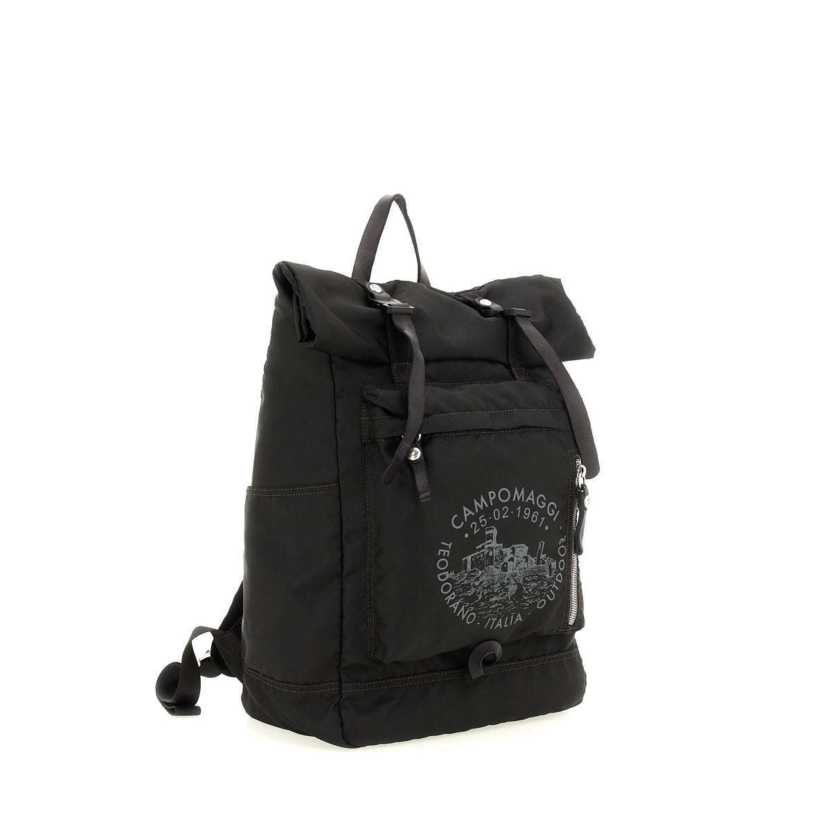 bianco backpack nylon+cow+print BLACK