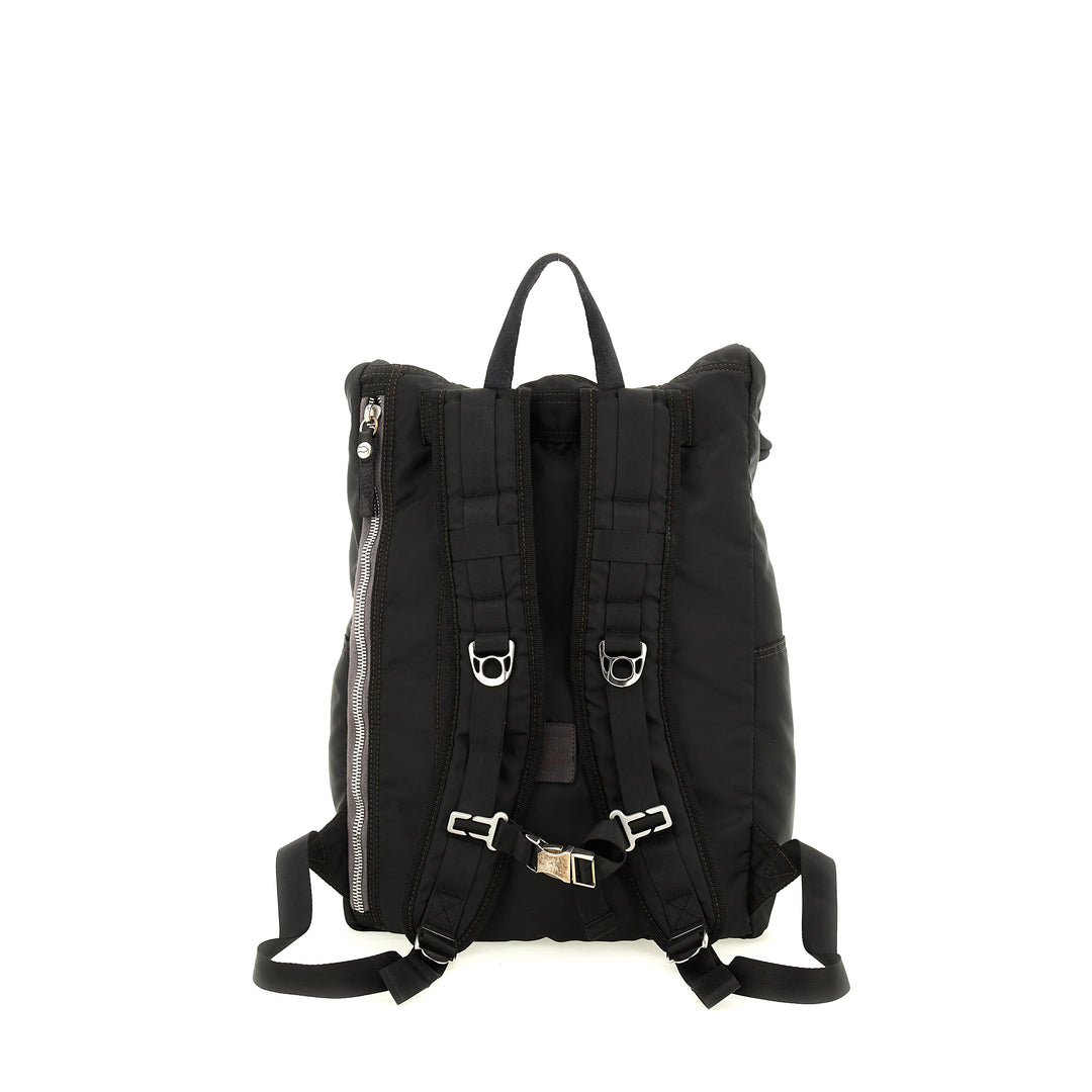 bianco backpack nylon+cow+print BLACK