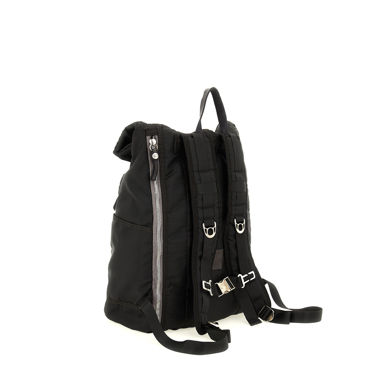 bianco backpack nylon+cow+print BLACK