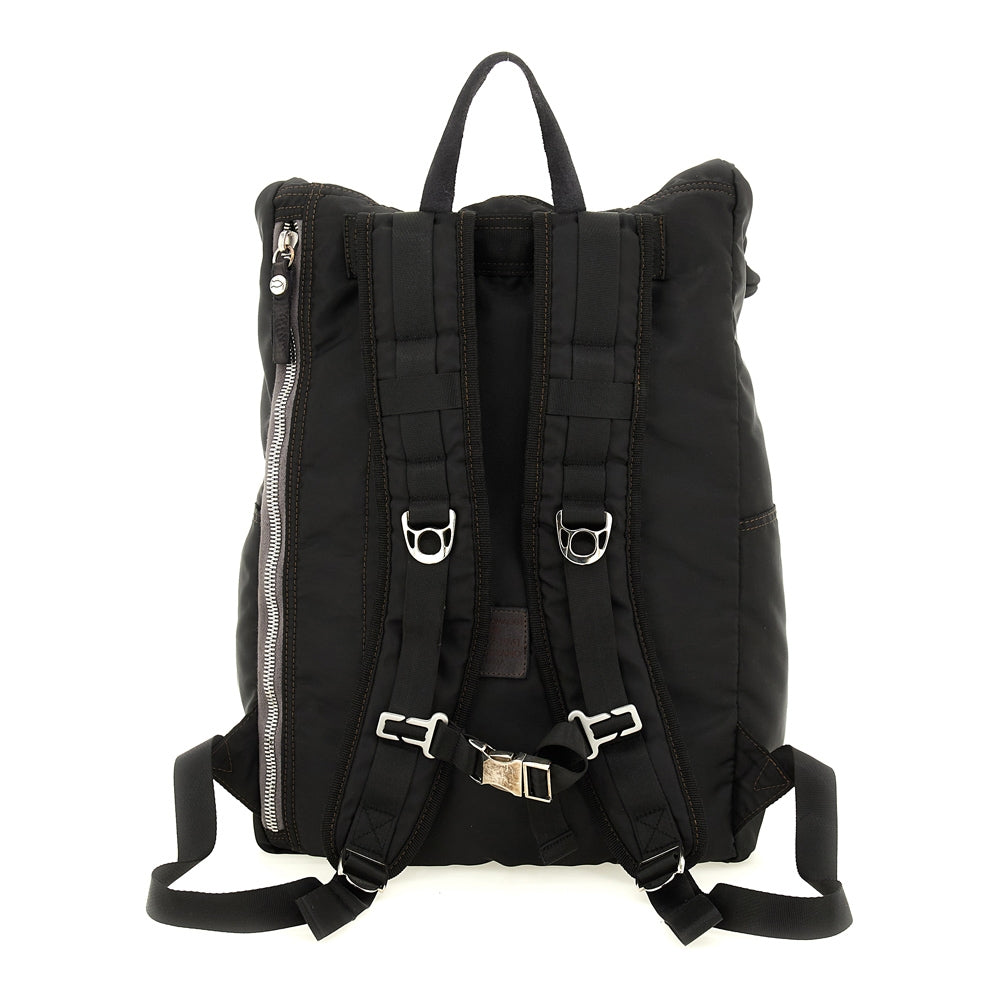 bianco backpack nylon+cow+print BLACK