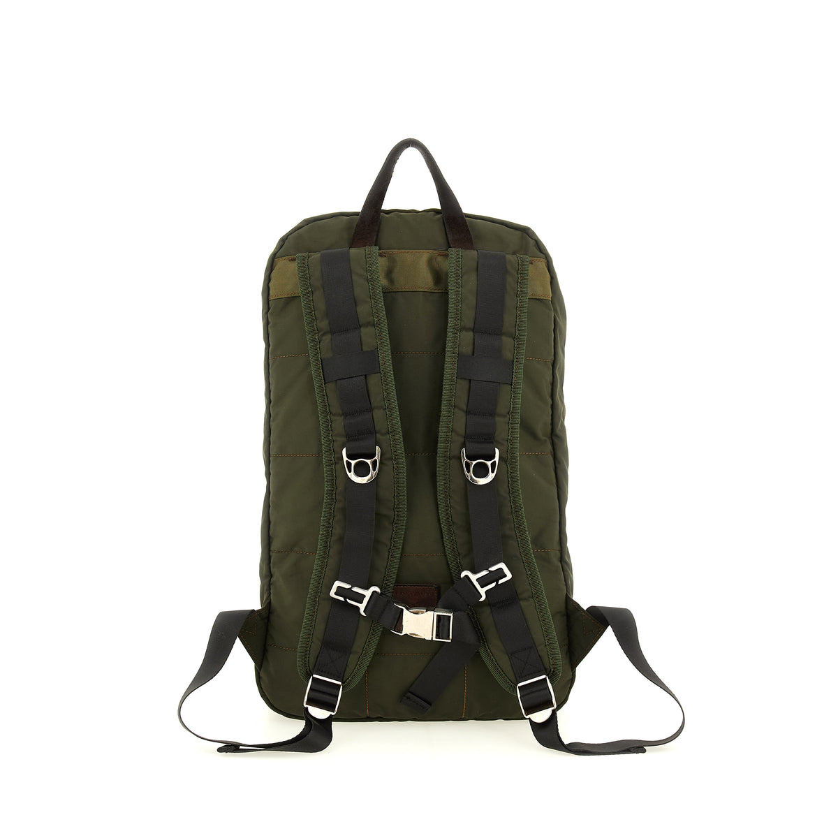 ortles backpack nylon+cow+print MILITARY+BROWN