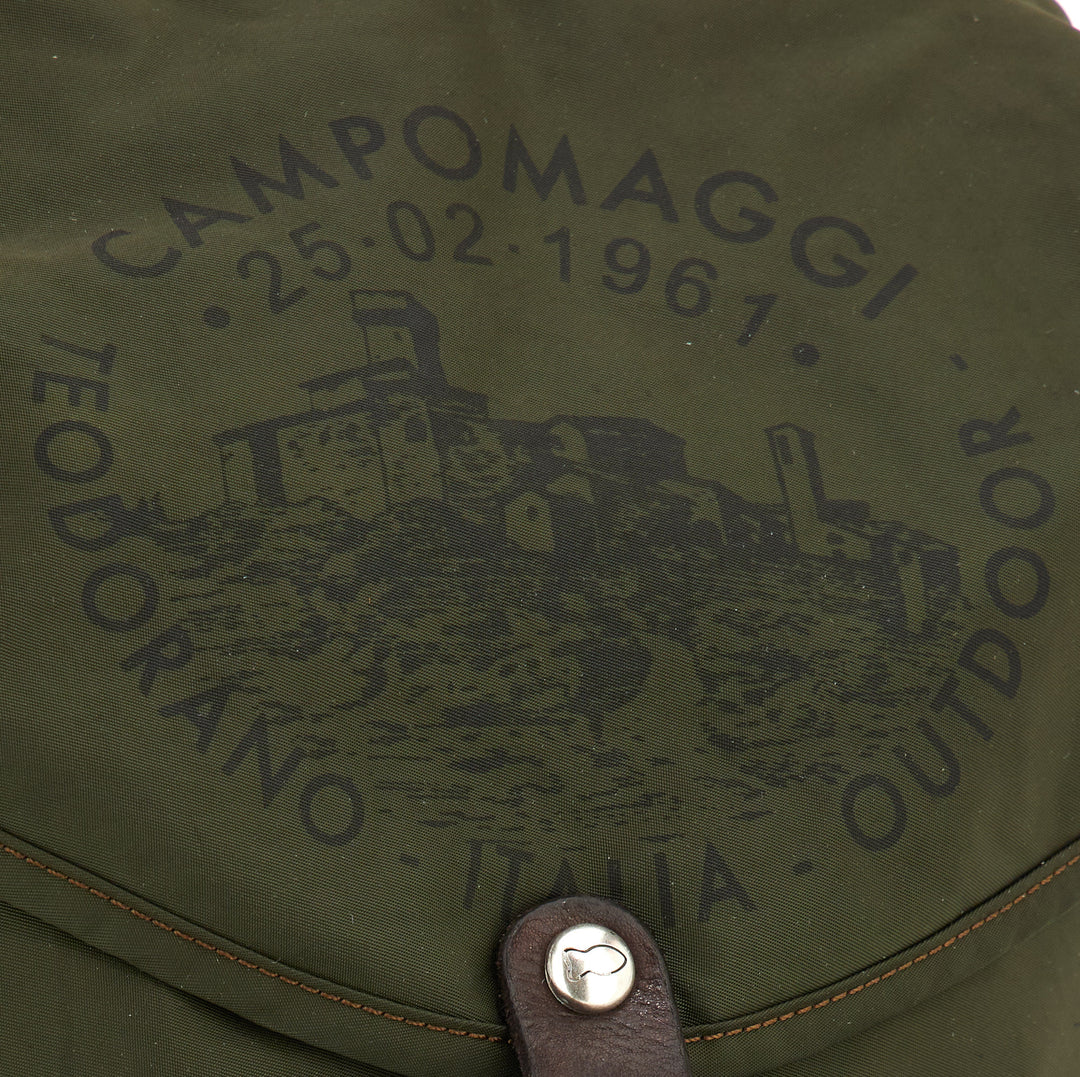 ortles backpack nylon+cow+print MILITARY+BROWN