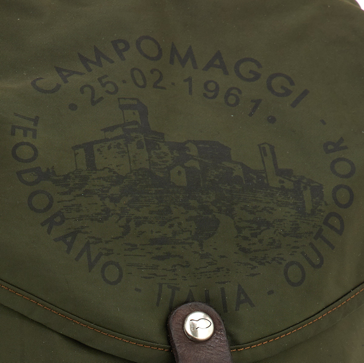 ortles backpack nylon+cow+print MILITARY+BROWN