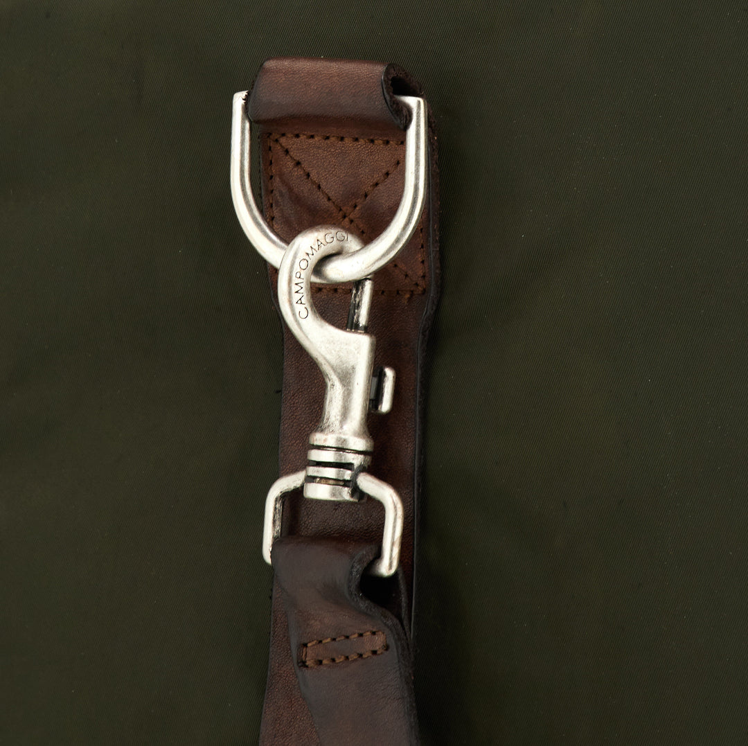 gran sasso weekend bag nylon MILITARY+BROWN