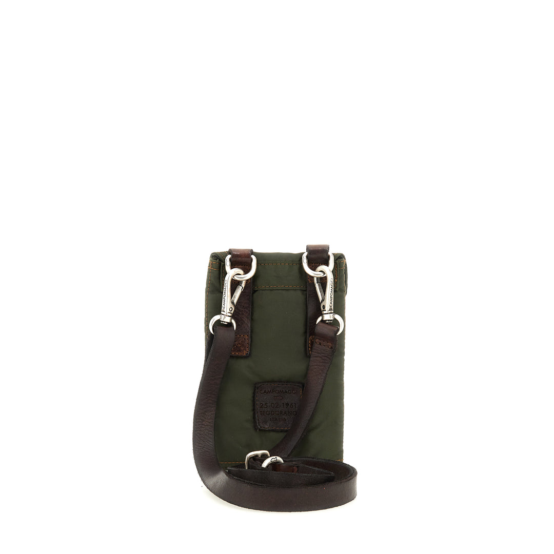 bermina phone holder nylon+cow MILITARY+BROWN