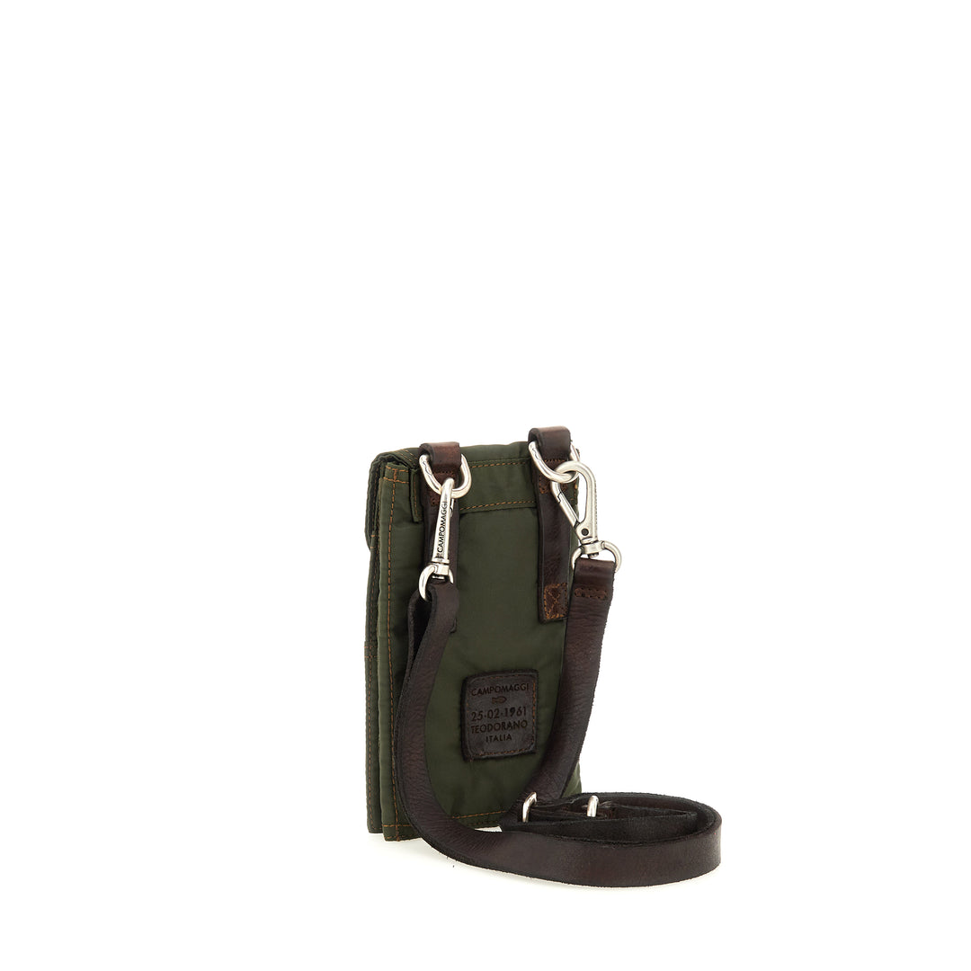 bermina phone holder nylon+cow MILITARY+BROWN
