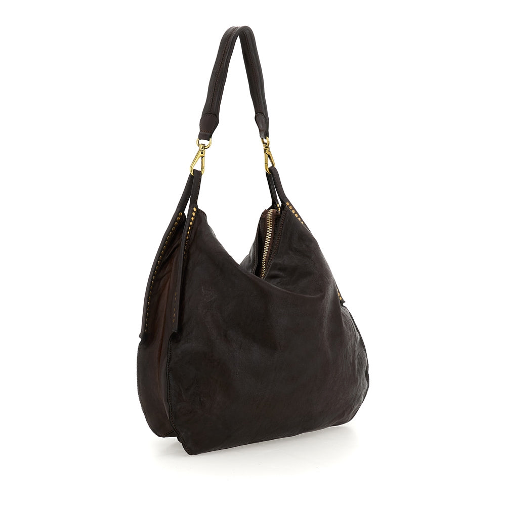 Luana shoulder bag cow+studs BROWN