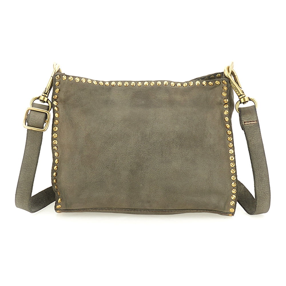 Agata shoulder bag cow+studs CEMENT
