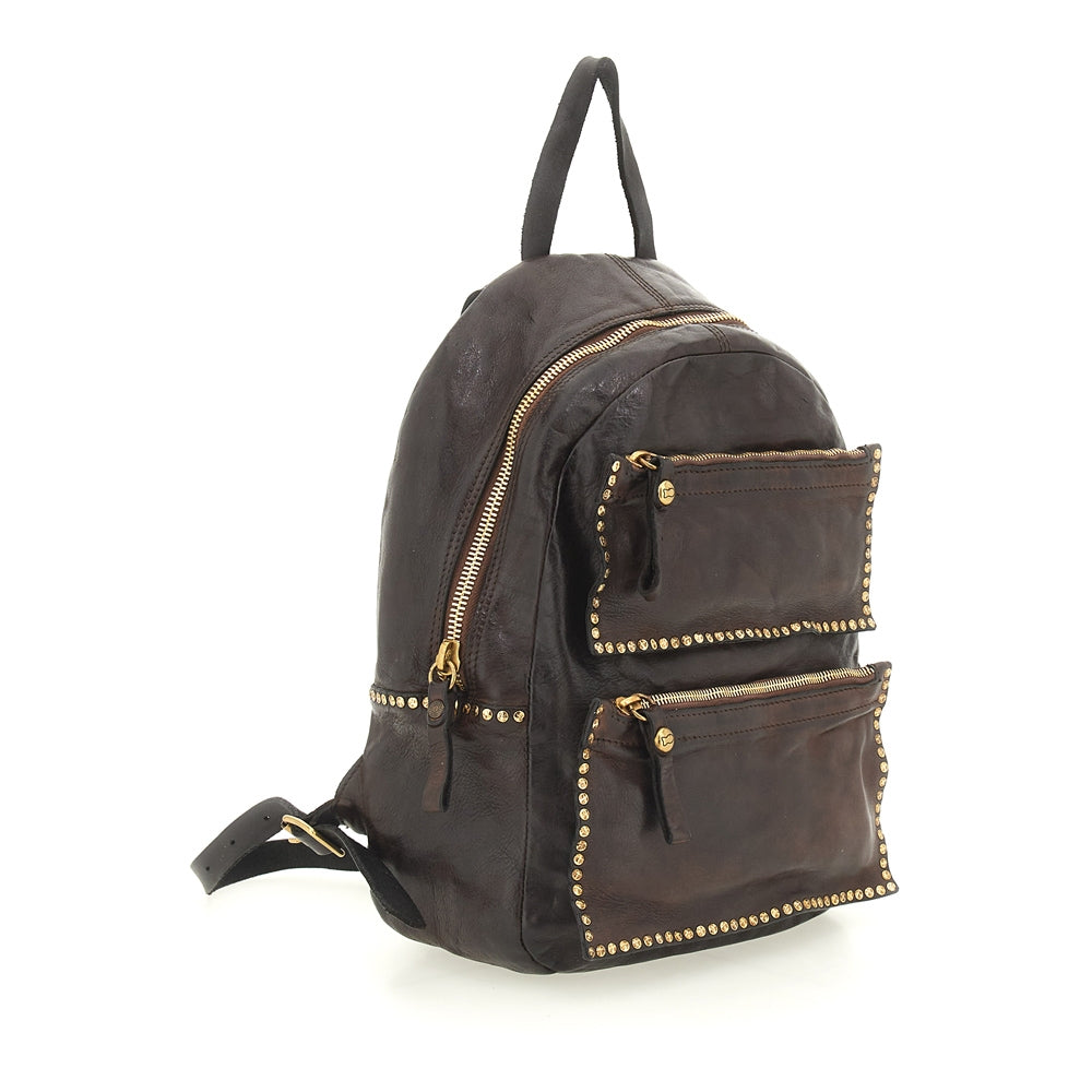 Claudia backpack cow+studs BROWN