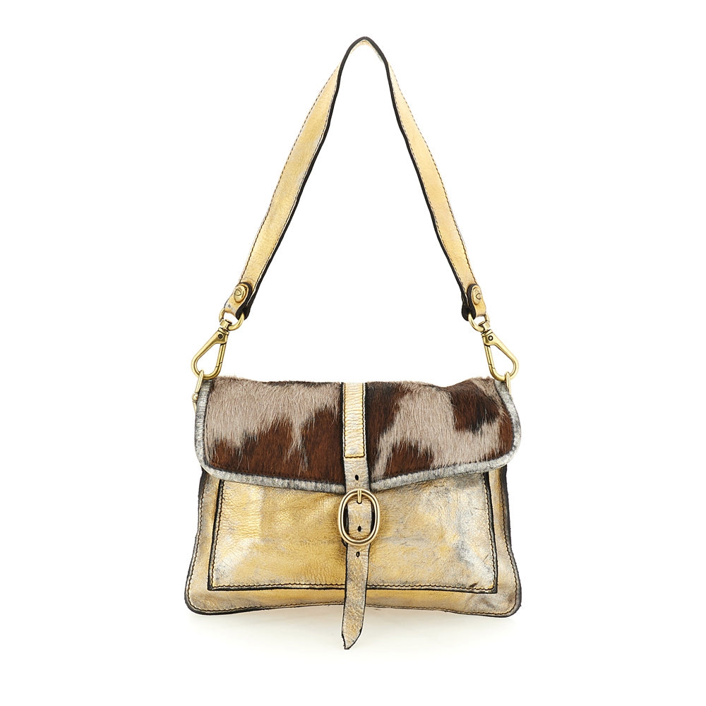 Sonia crossbody bag bajo pony leath BROWN