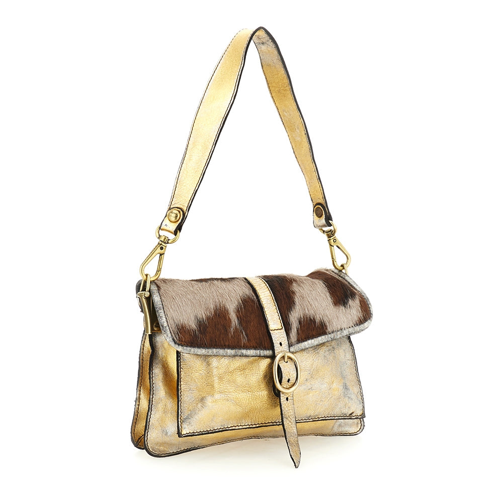 Sonia crossbody bag bajo pony leath BROWN