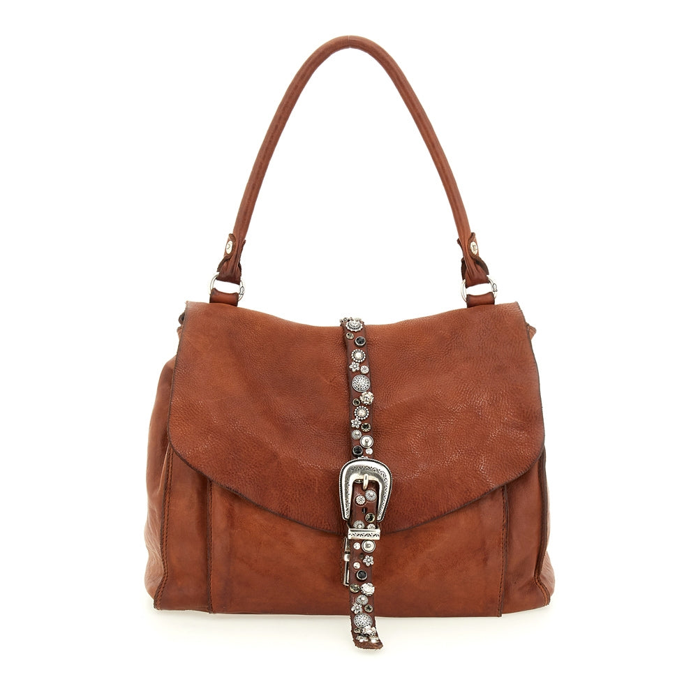 Emilia shoulder bag COGNAC