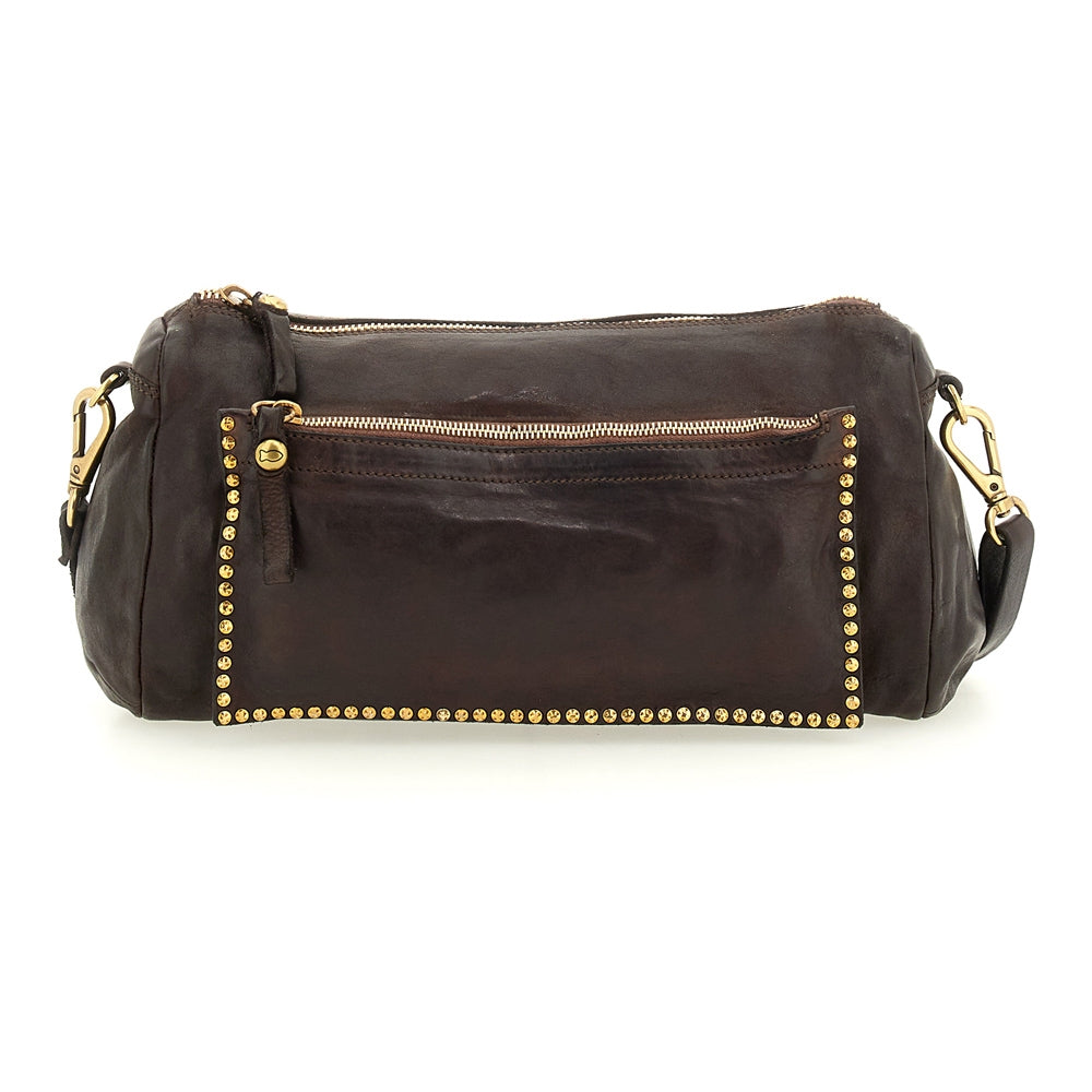 Emma crossbody bag cow+studs BROWN