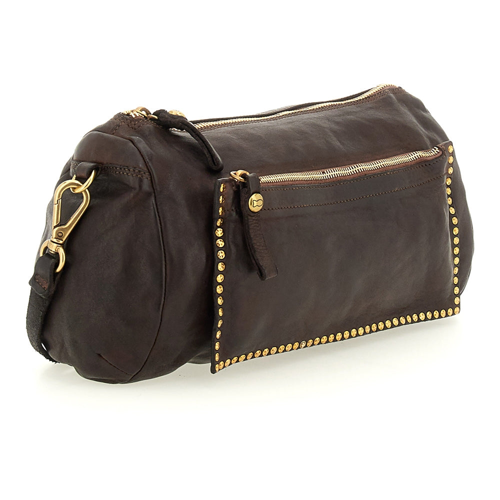 Emma crossbody bag cow+studs BROWN
