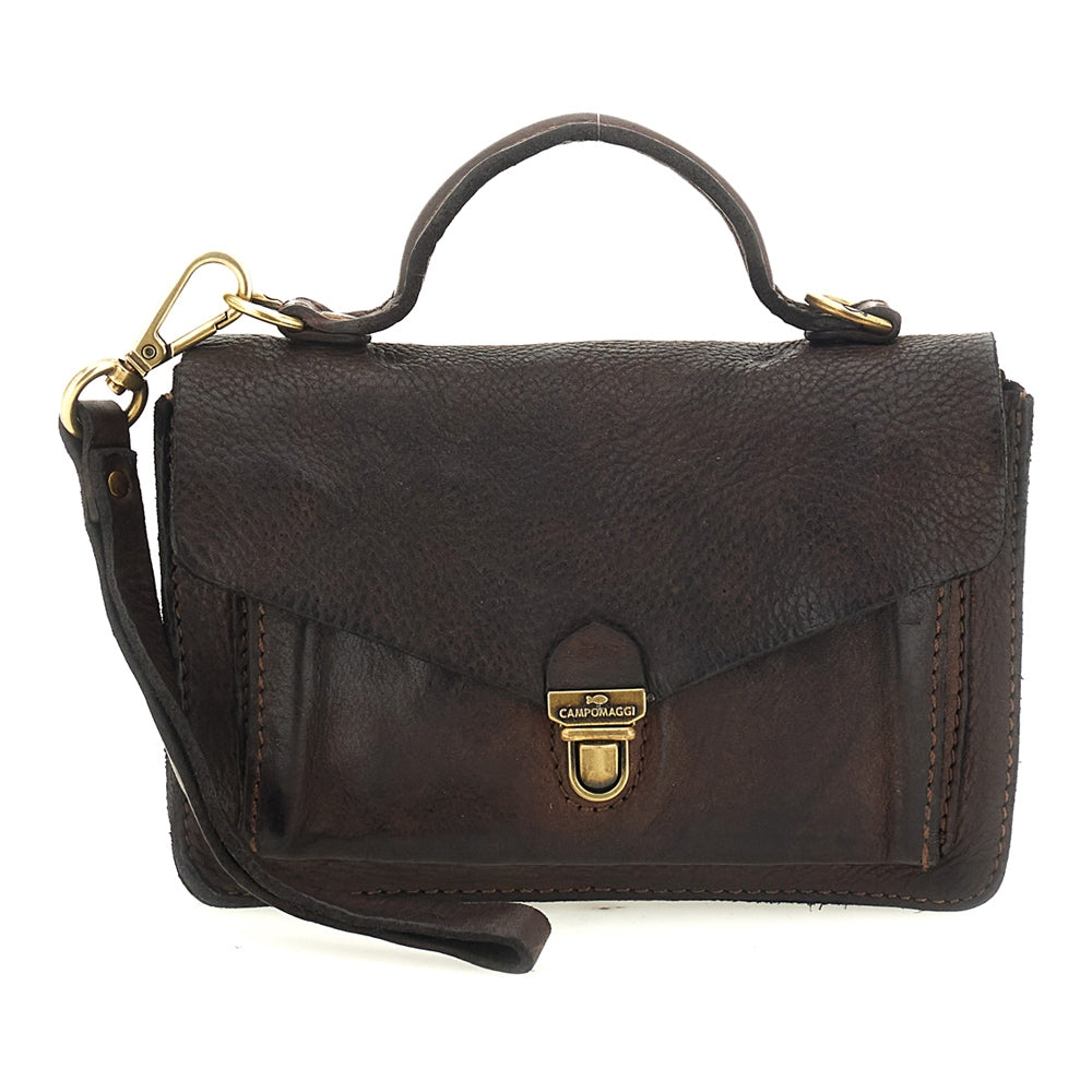 Aurora crossbody small cow BROWN