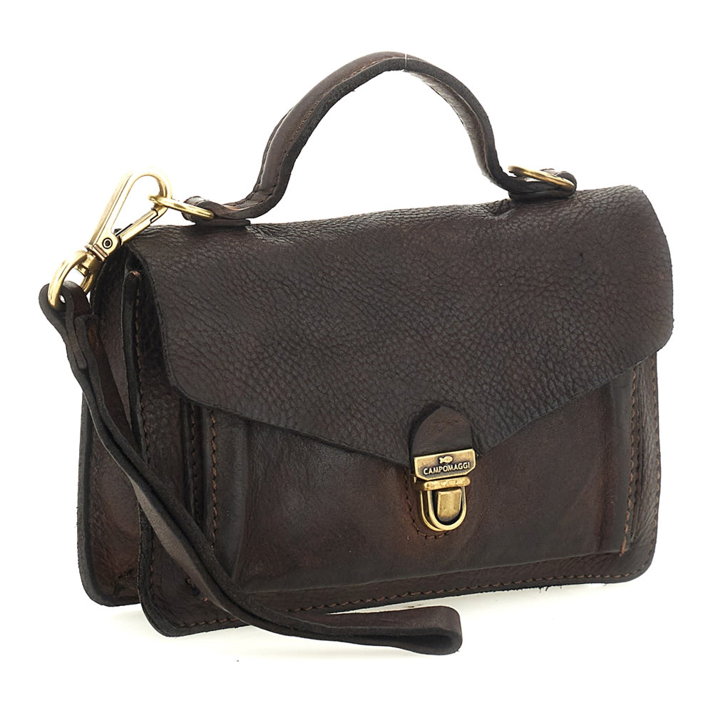 Aurora crossbody small cow BROWN