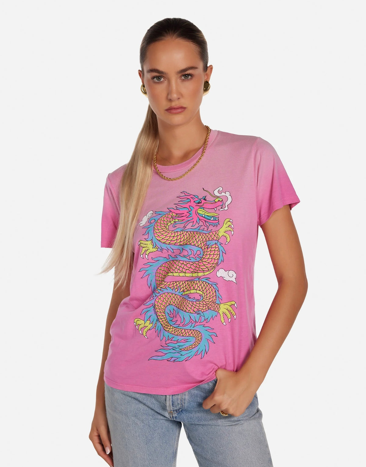 Wolf vintage pink dragon NEON PINK