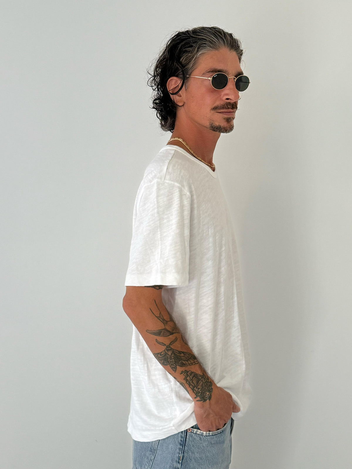 Spader crew neck T WHITE