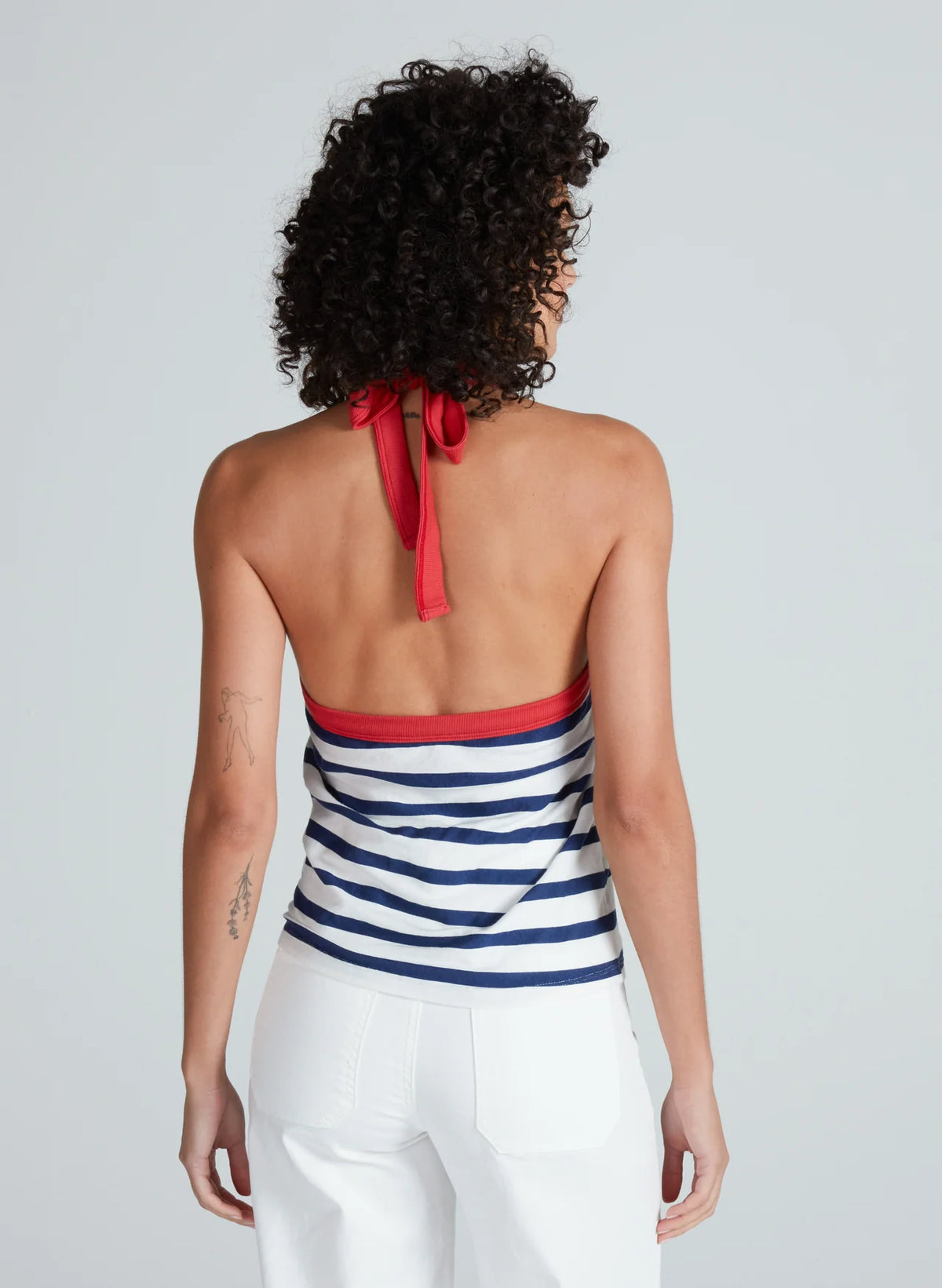 halter tank NAVY STRIPES