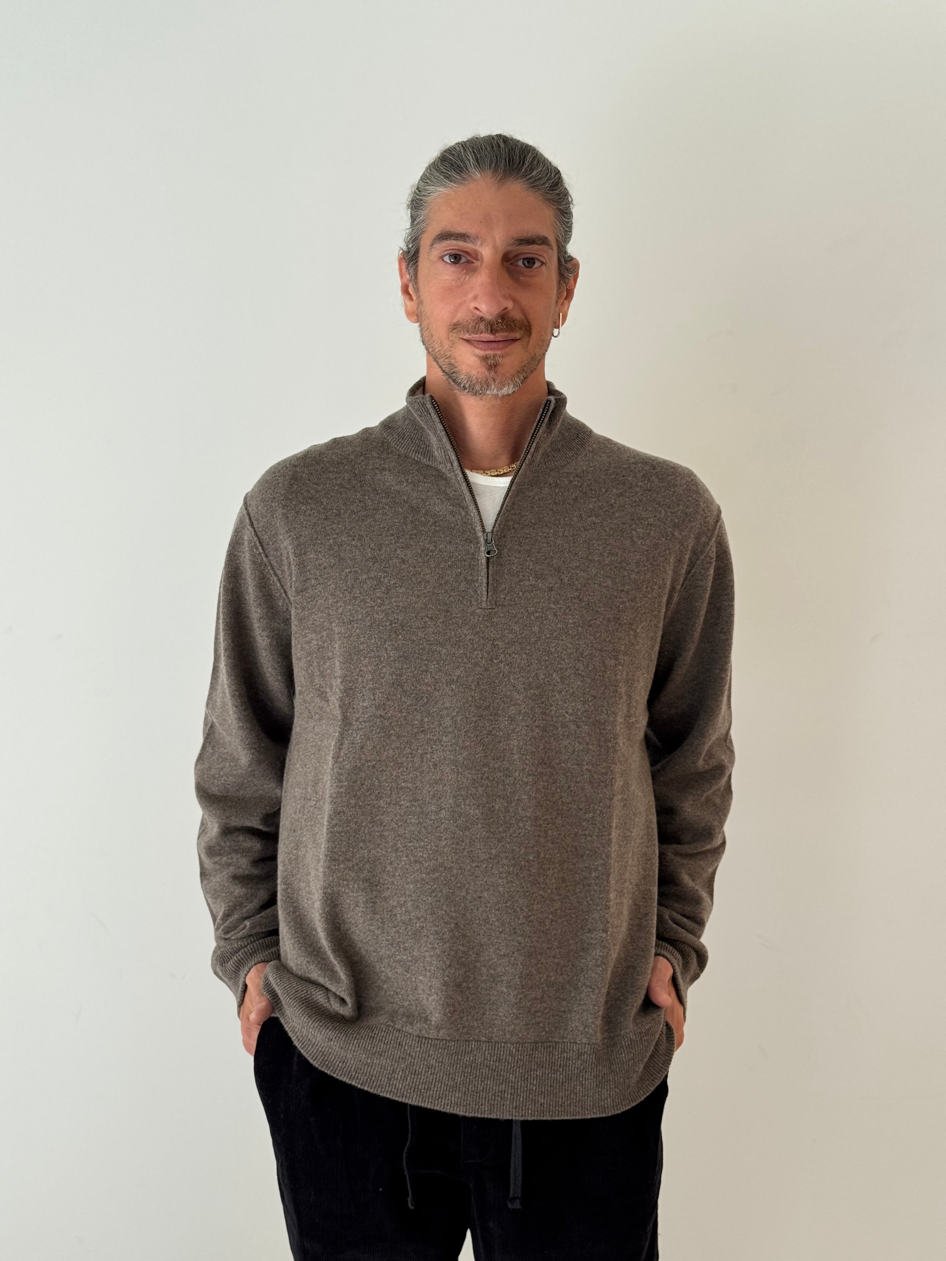 Cashmere trucker MUSHROOM