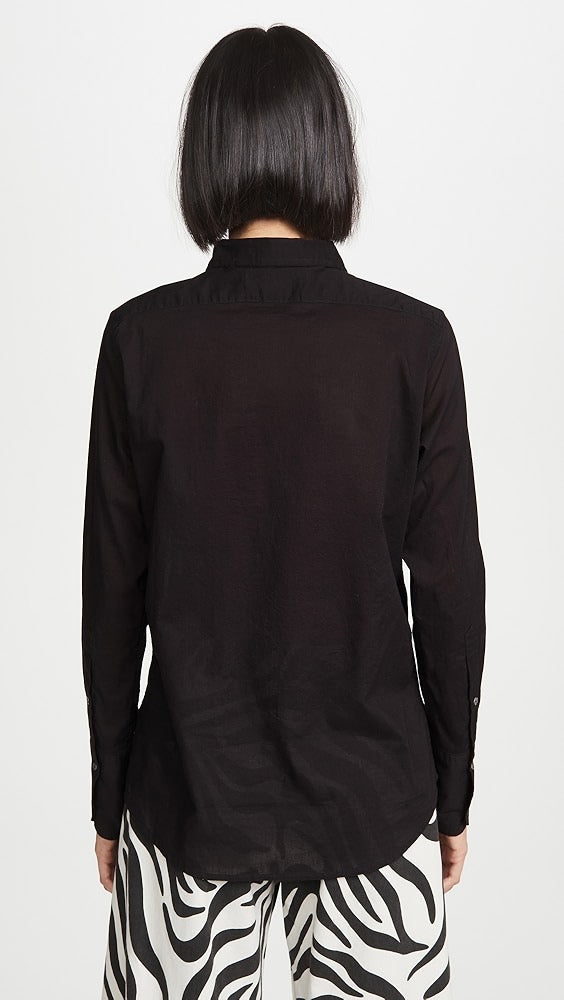 Cotton voile nl shirt BLACK