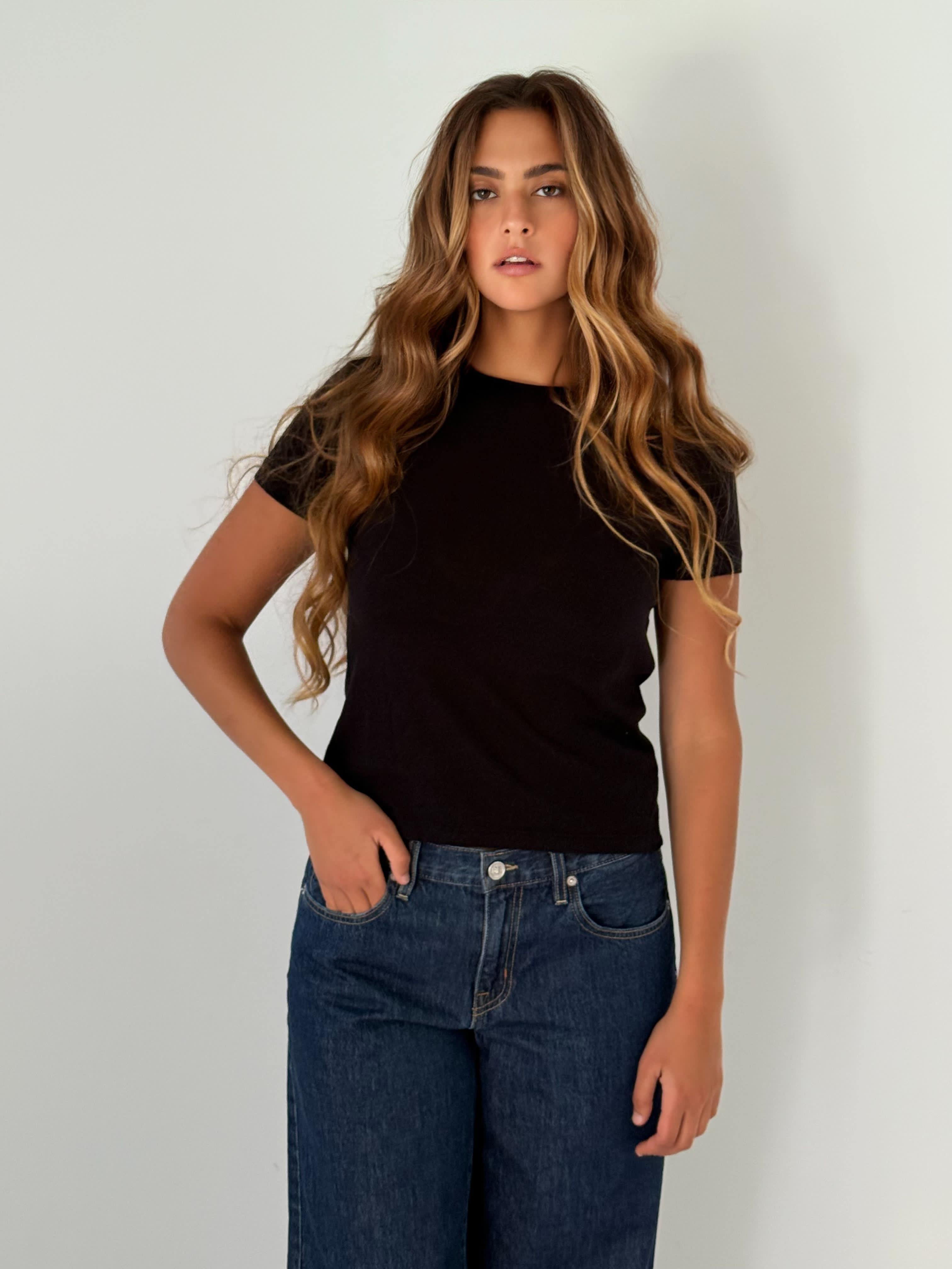 Sierra crew neck tee BLACK