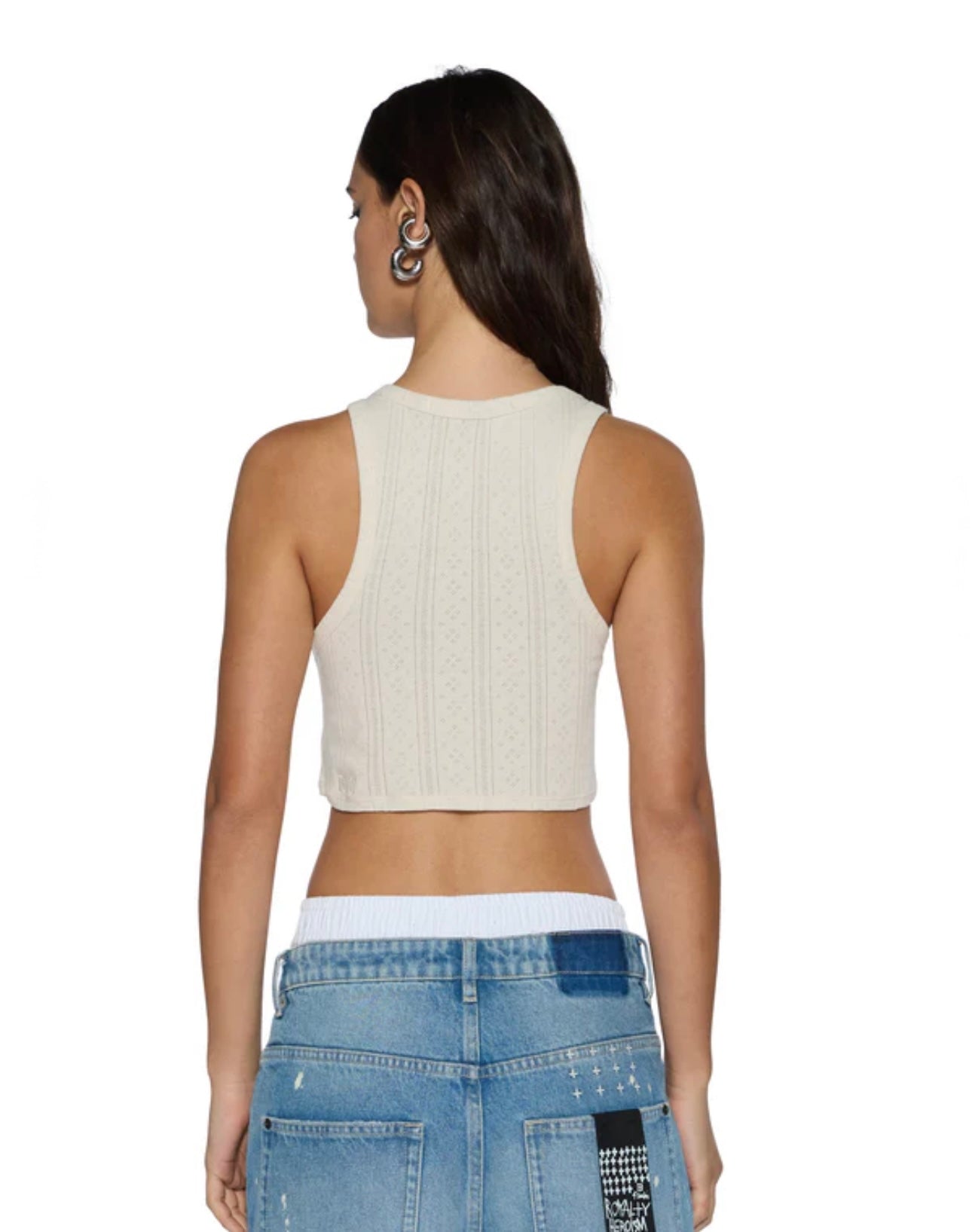 Sott origin crop tank WHITE