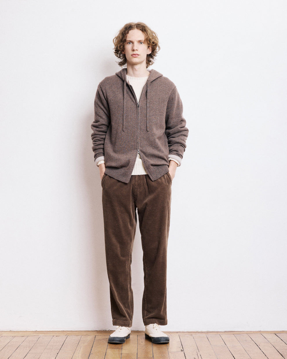 Cashmere hoodie MUSHROOM