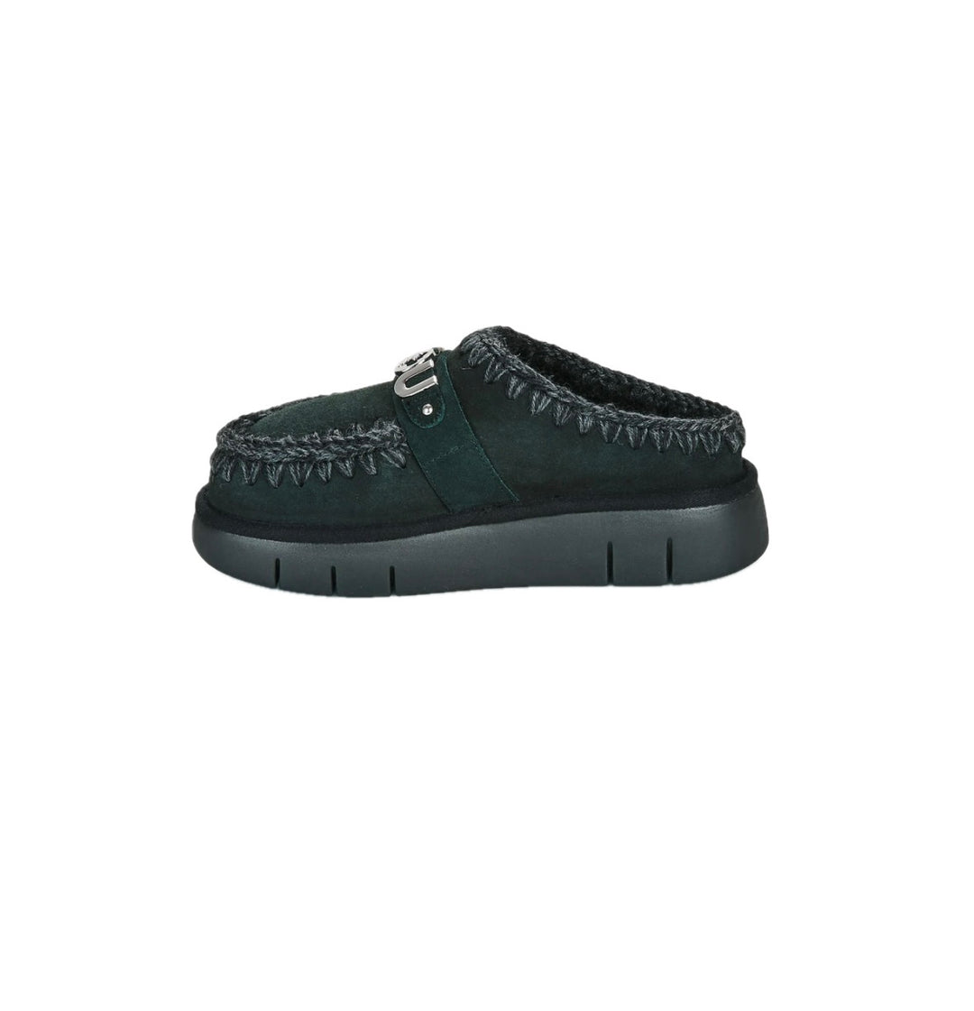 Bounce clog metal logo BLACK