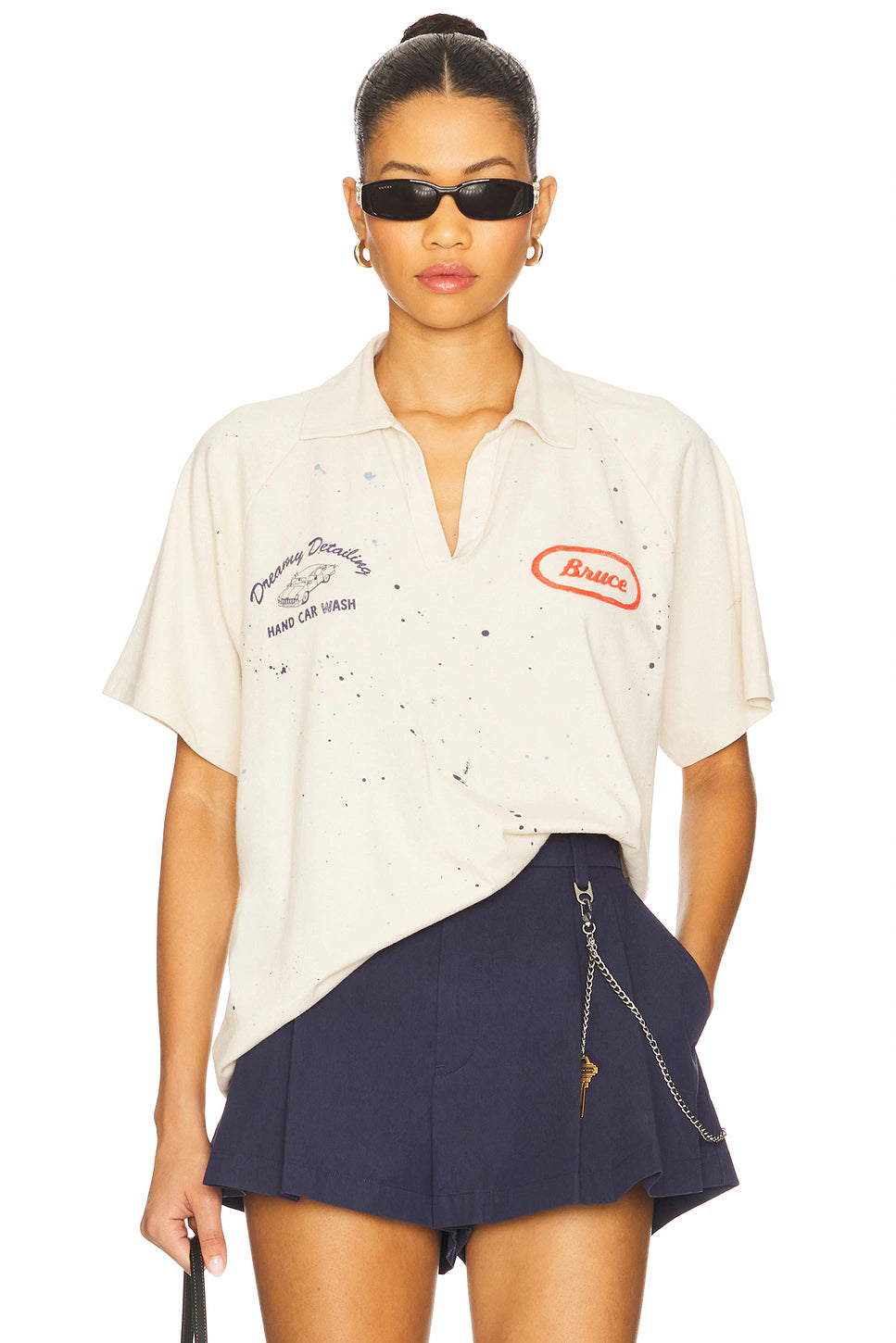 DREAMY DETAILING POLO DIRTY WHITE