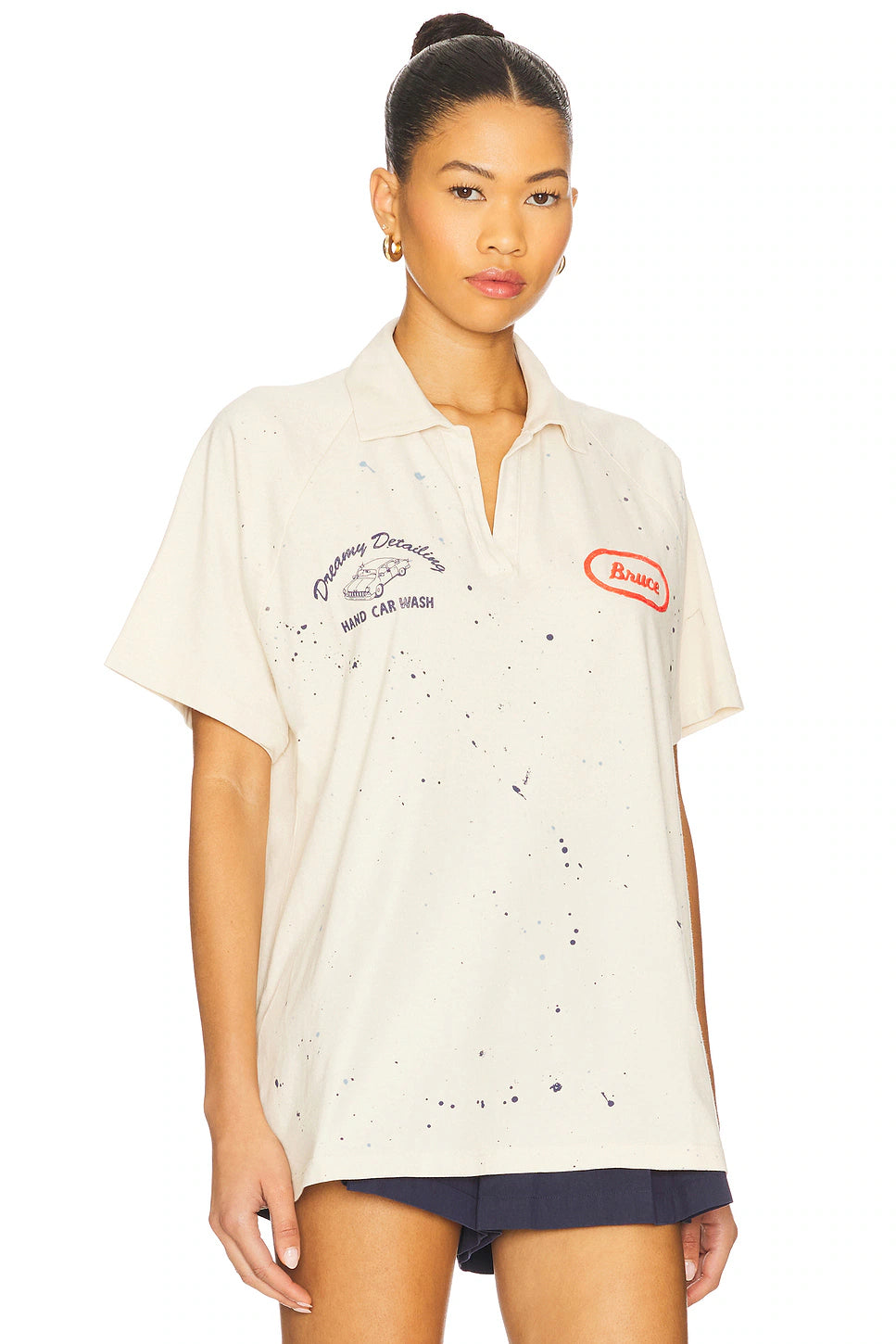 DREAMY DETAILING POLO DIRTY WHITE