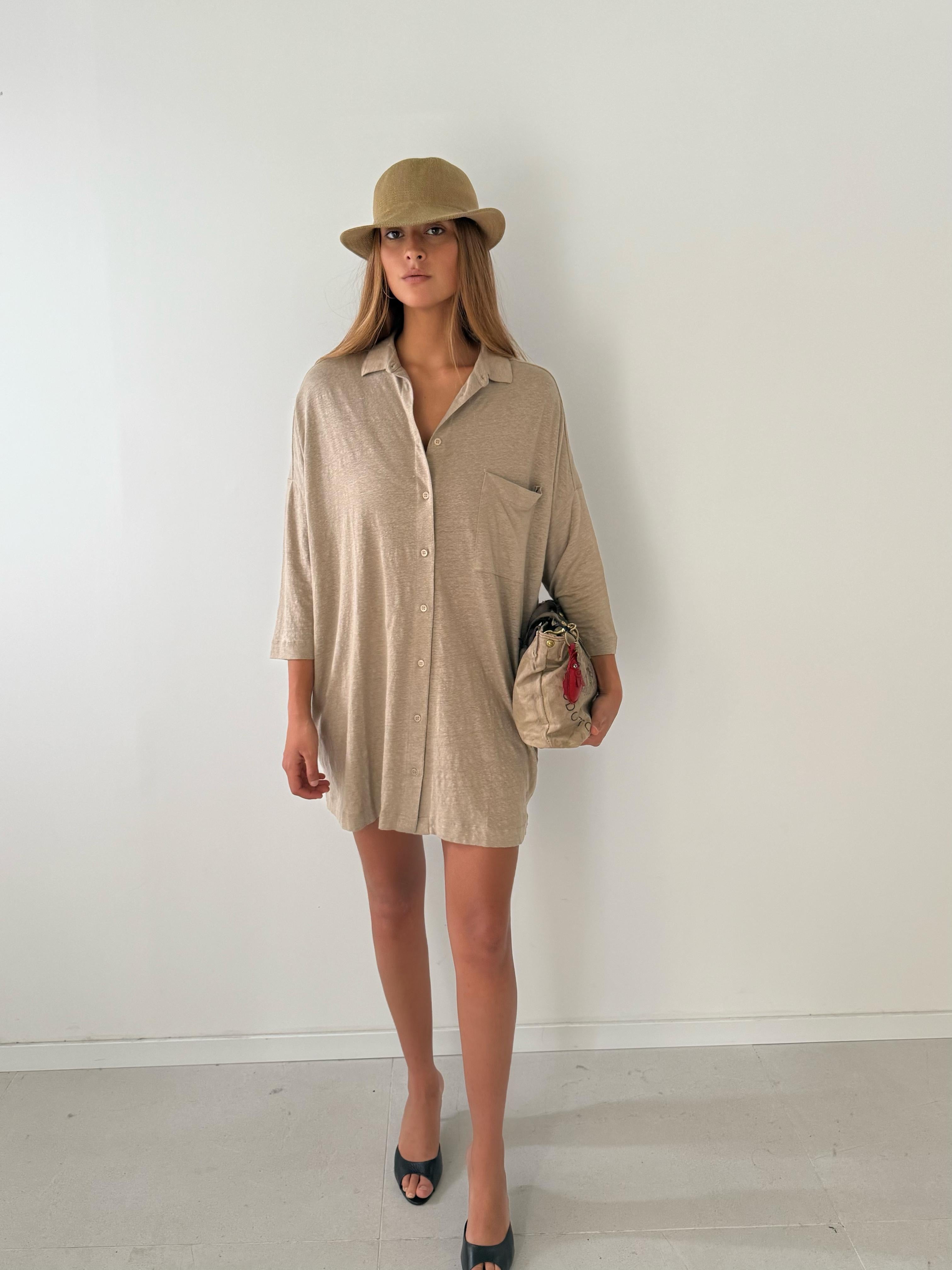 Shirt - dress SAND