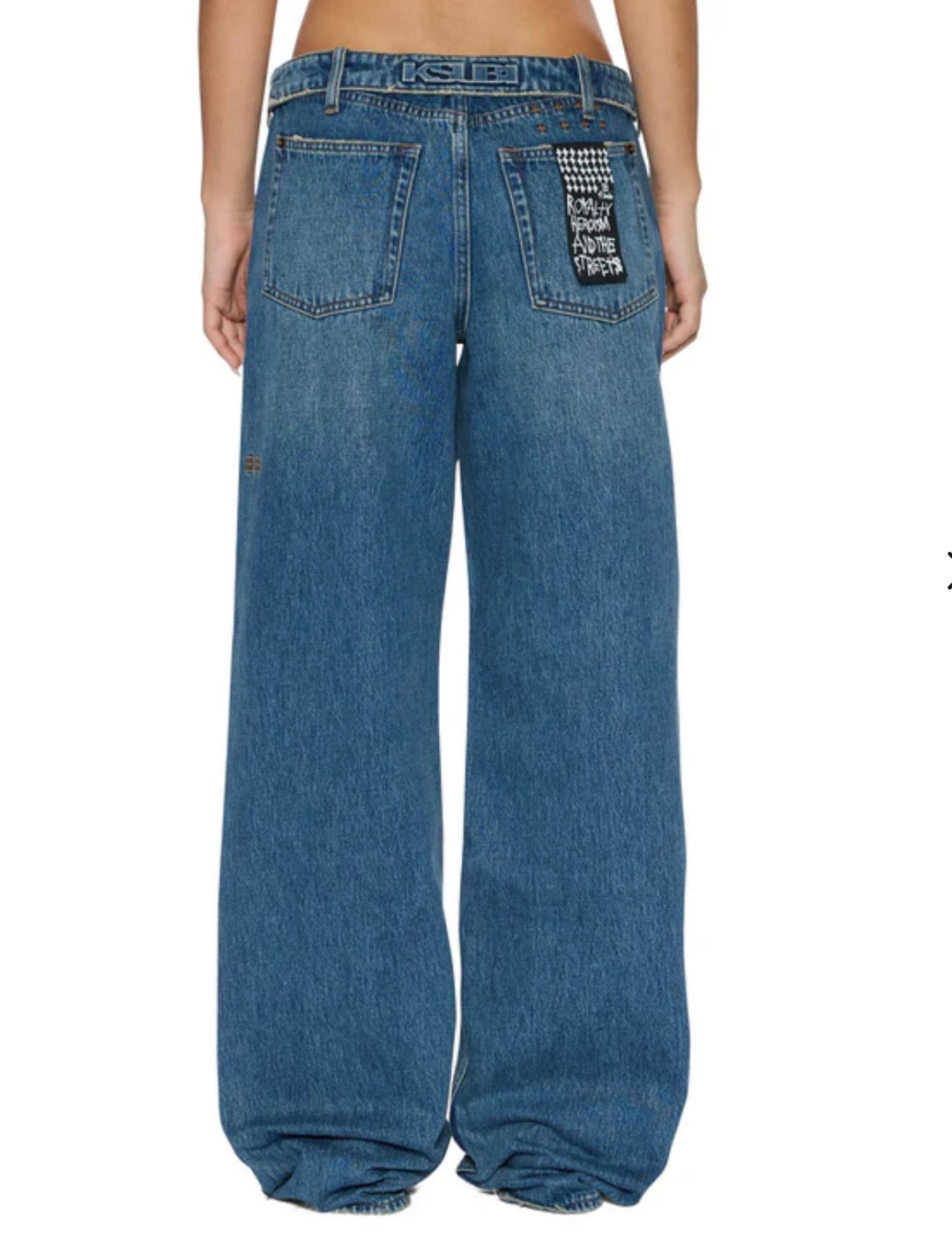 Low rider flip aged DENIM