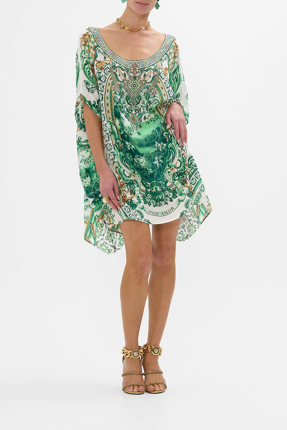Short round neck kaftan CORRIDOR OF CAL