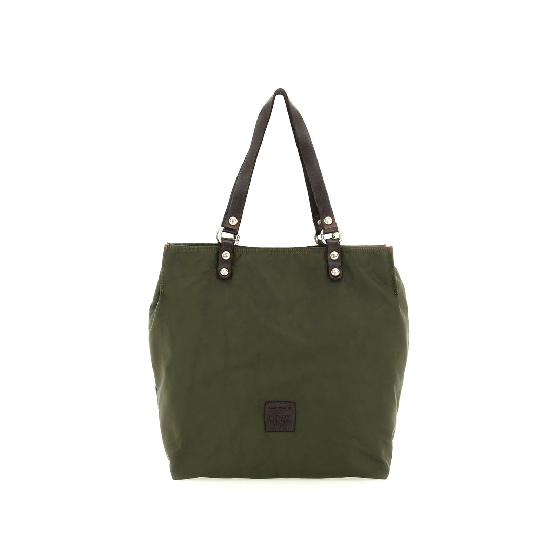 blackburn shopping nylon+cow MILITARY+BROWN