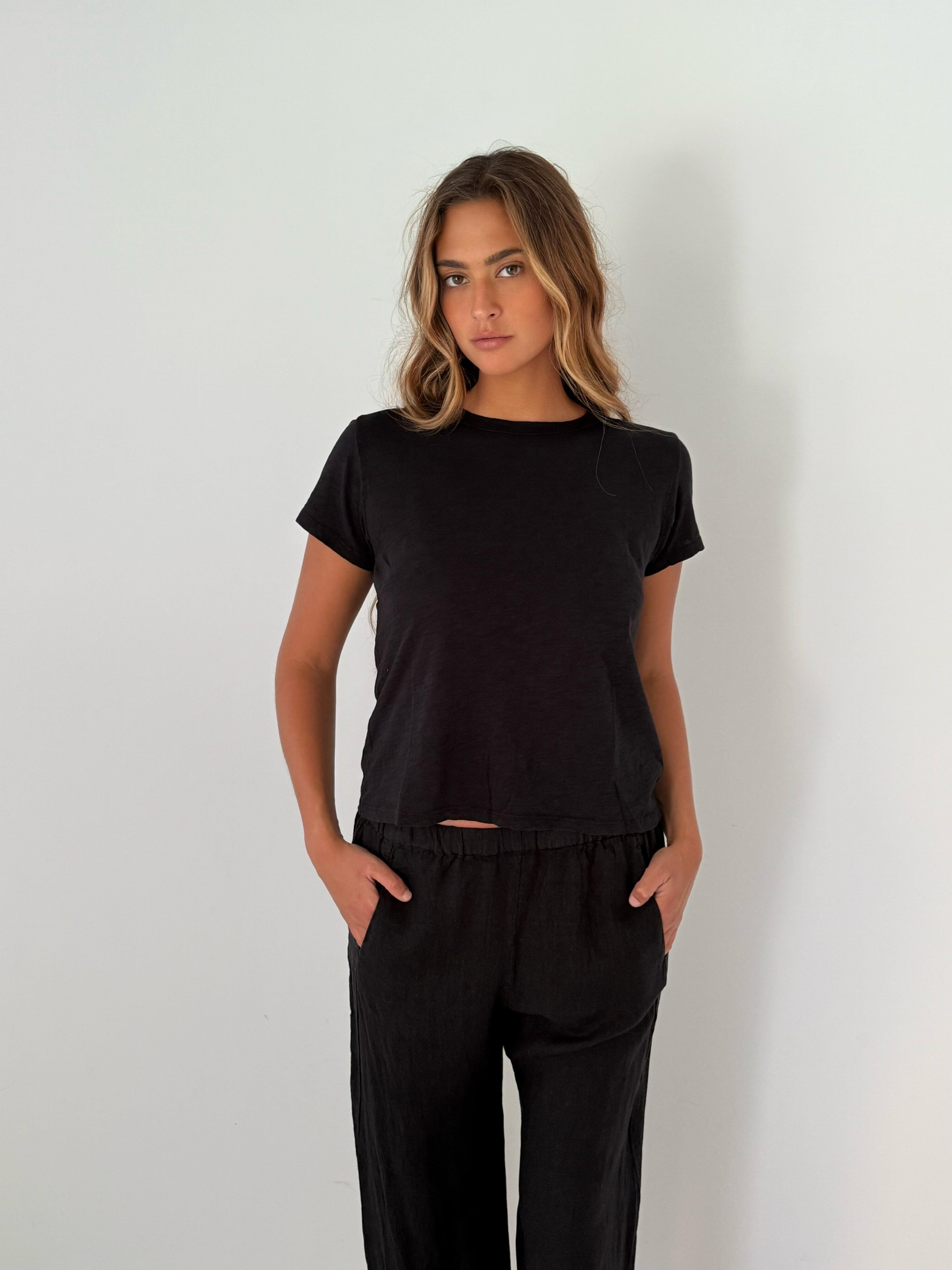 LOLA LINEN PANT BLACK