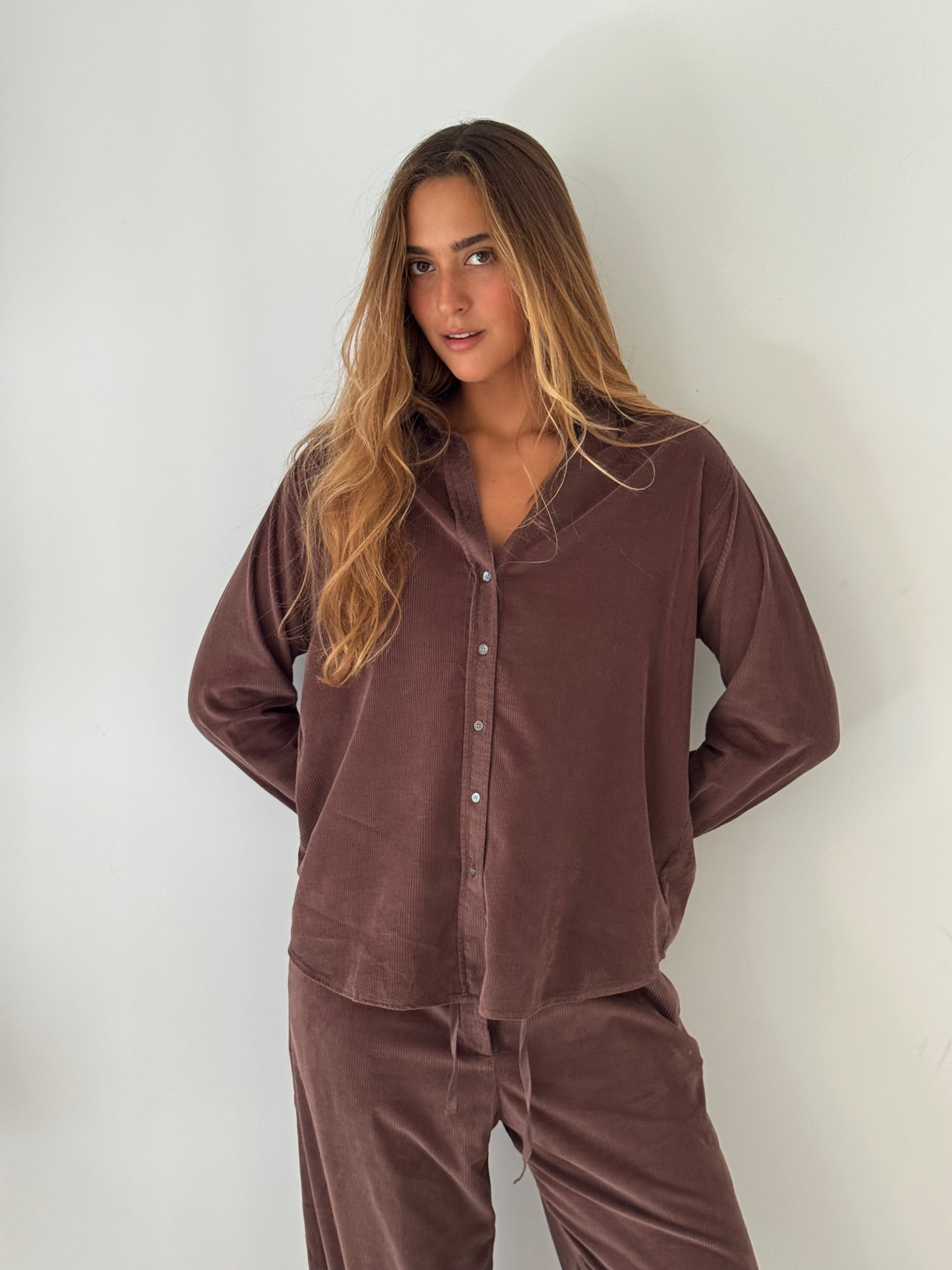 Cinema woven shirt CHOCOLATE