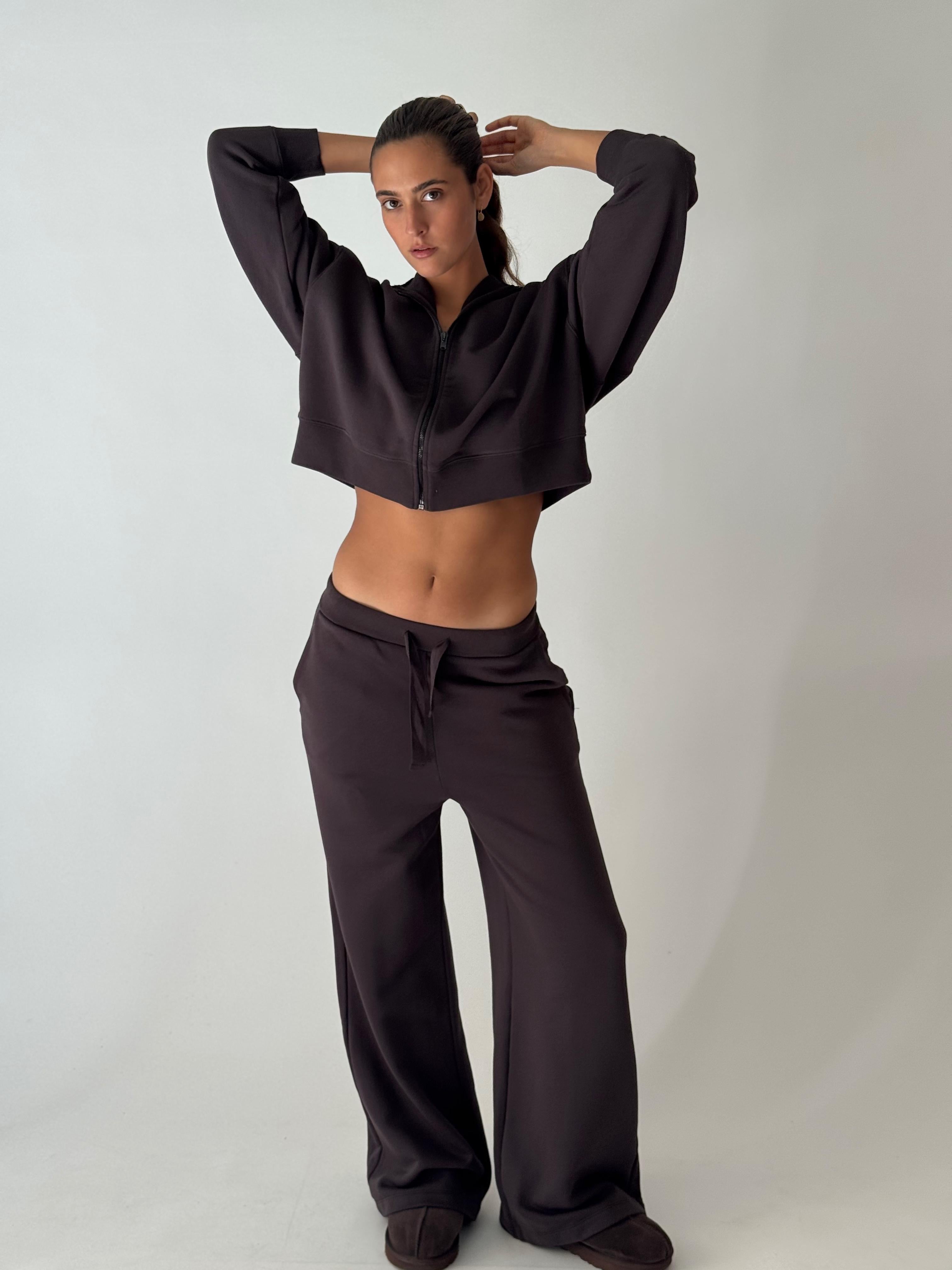 Zipped hoody CHOCOLAT