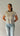 Foster s/s crew nk top NATURAL/NAVY