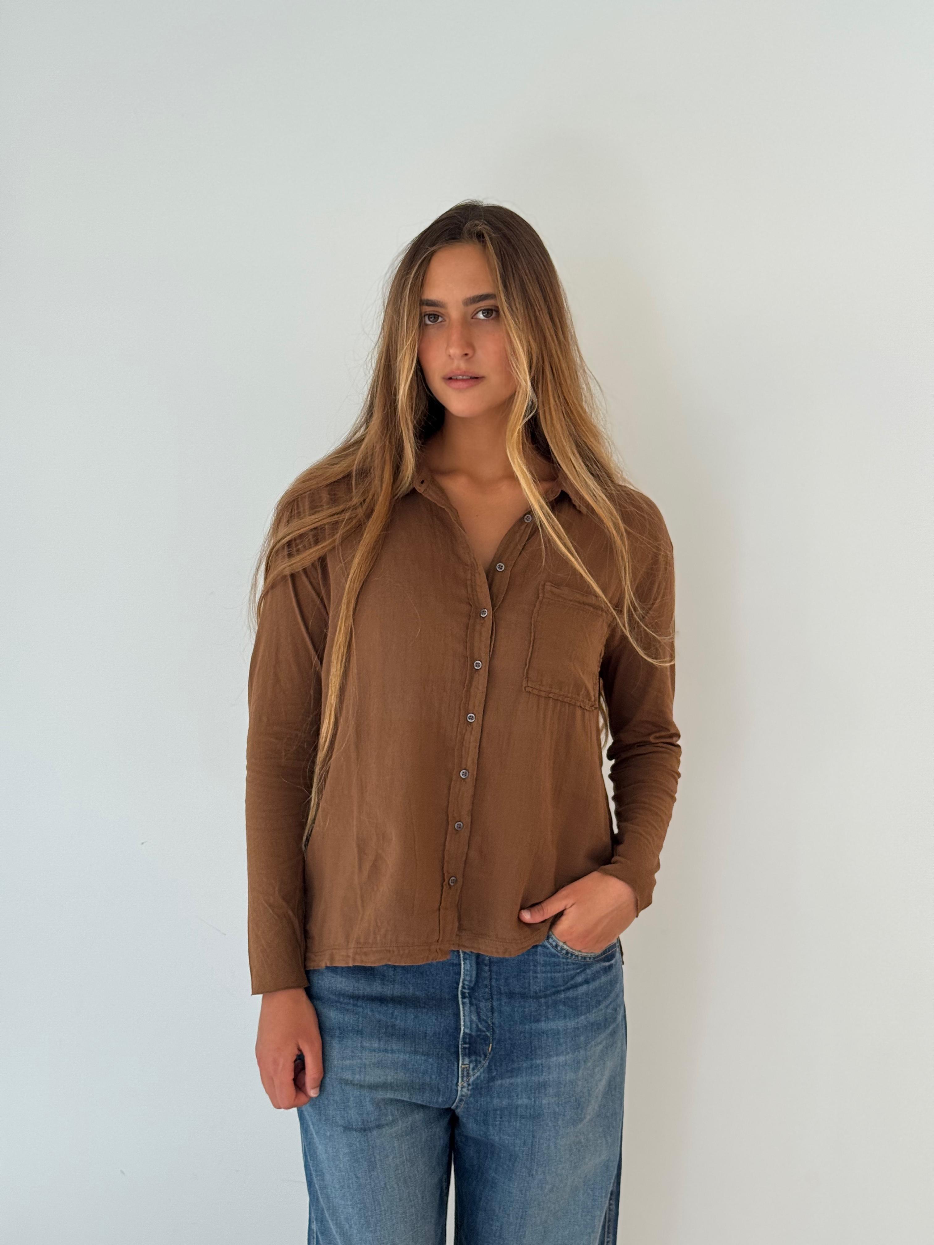 Tacy knitted shirt WALNUT