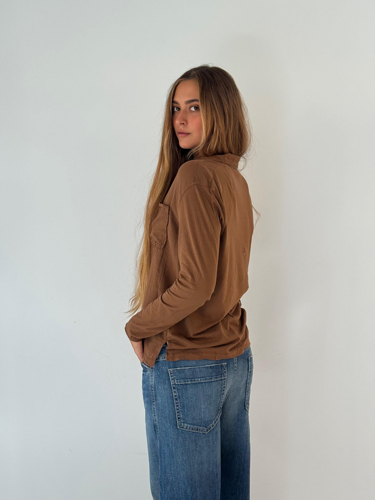 Tacy knitted shirt WALNUT